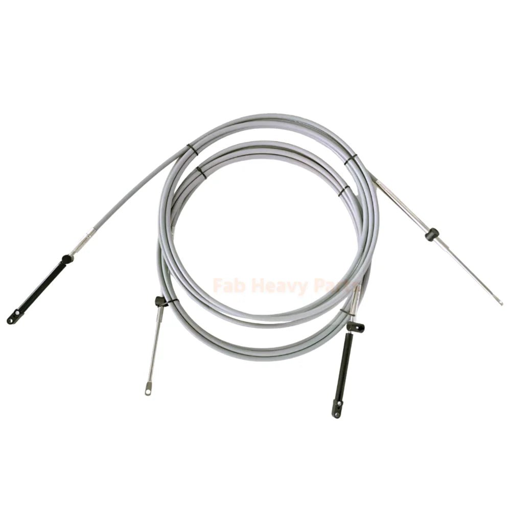 2PCS 11FT Shift Cable Throttle Cable 881170AXX Fits for Mercury Outboard Control box GEN I - Fab Heavy Parts