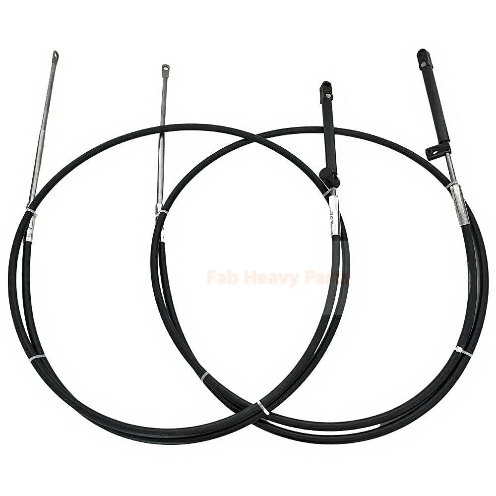 2PCS 15FT Shift Cable Throttle Cable 881104AX Fits for Mercury Outboard Control Box GEN II - Fab Heavy Parts