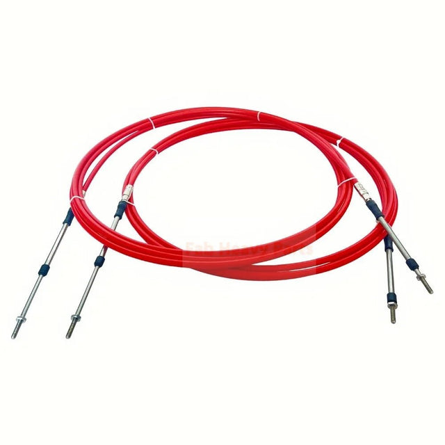 2PCS 20FT 3300/33C Throttle Cable Boat Control Cable Fits for Yamaha for Suzuki for Honda - Red - Fab Heavy Parts