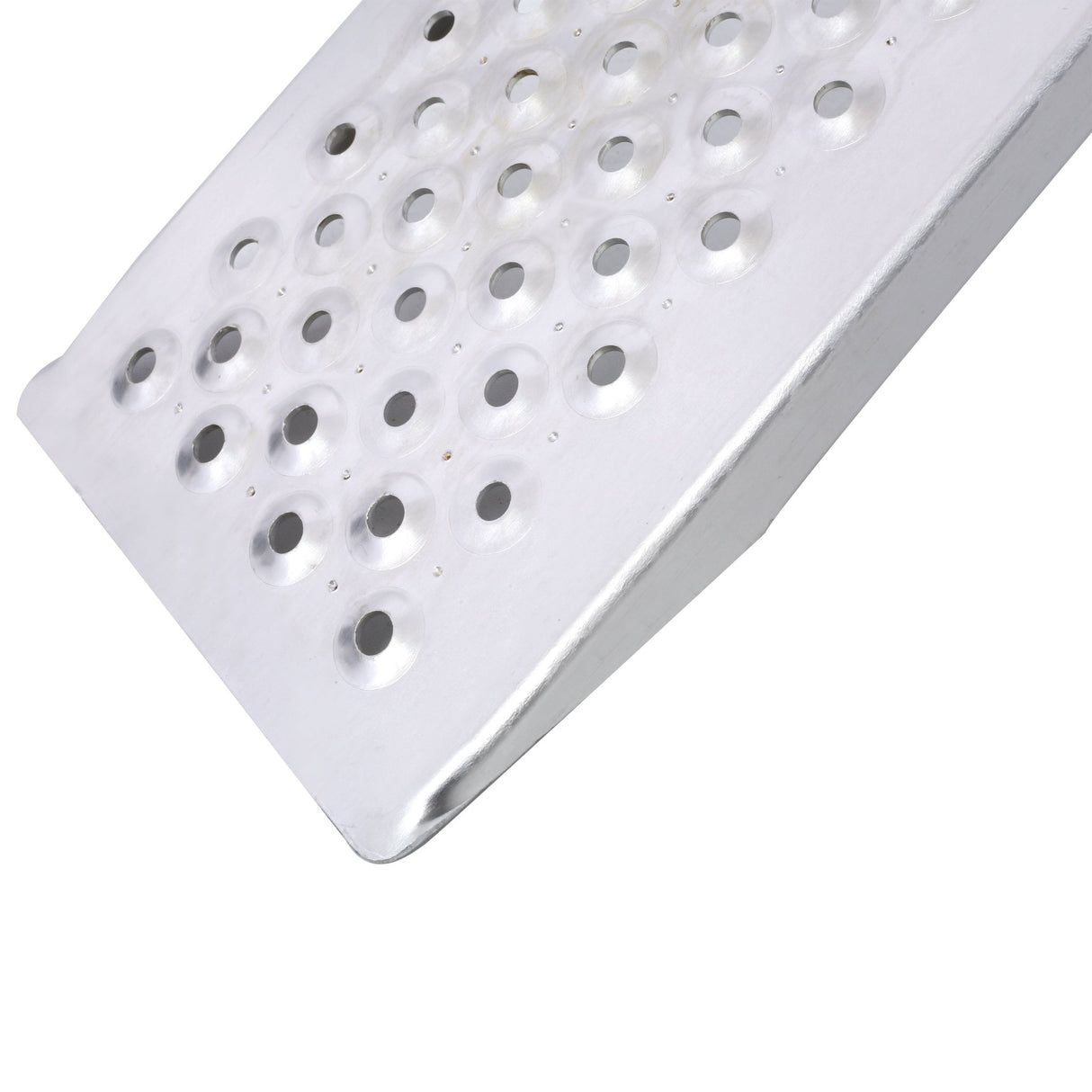 2PCS Aluminum Ramps 78"L x 8.5"W Lightweight Loading 880lbs/PR Capacity - Silver - Fab Heavy Parts