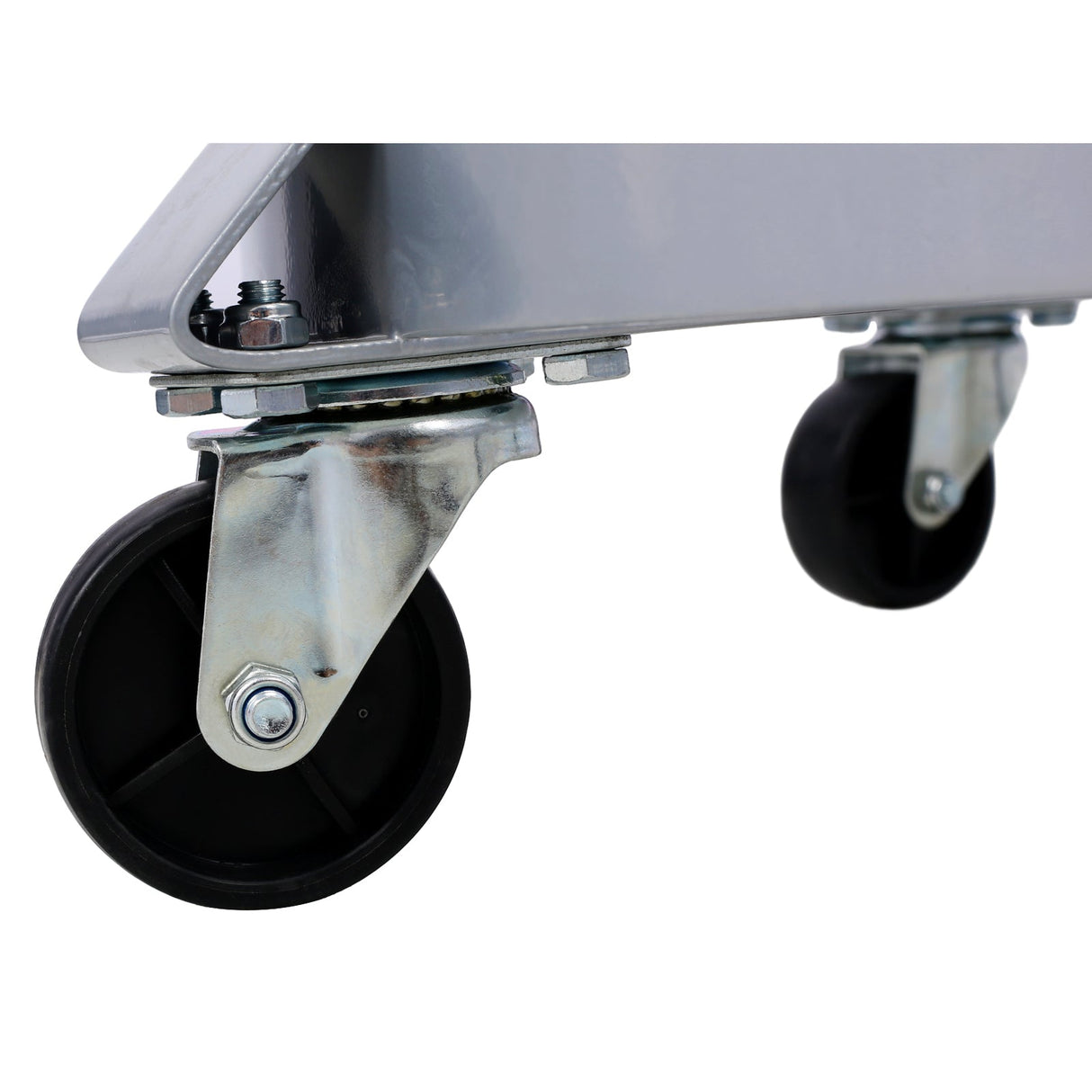 2Pcs Dolly for 55 Gallon Drums Barrel with 4 Swivel Caster Wheels Heavy Duty Steel Frame Cart with Brake - Fab Heavy Parts