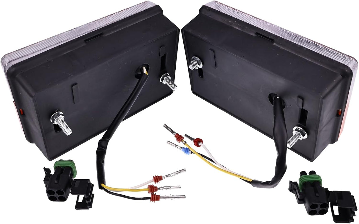 2PCS Front Side Light Lamp 700/30800 70030800 Fits for JCB Backhoe Loader 2CX 3C 3CX 3D 4C 4 4CX 1400B - 2 1550B - 2 1600B - 2 1700B - 2 3D - 4 3DS - 4 - Fab Heavy Parts