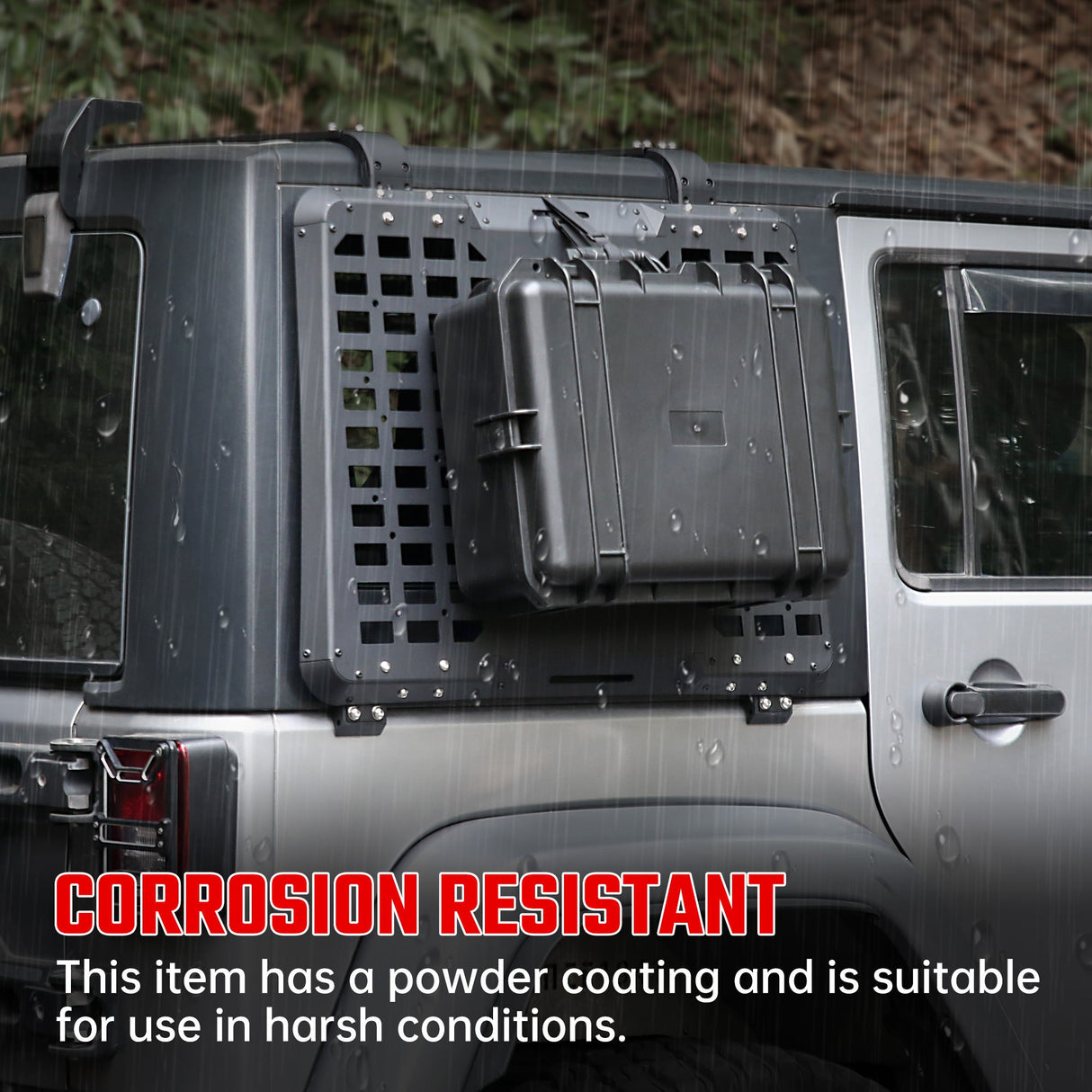 2PCS Rear Window Storage Panel Cargo Shelf Fits for Jeep Wrangler 2007 - 2018 JK 4 Doors Tactical Storage System Multifunctional Flank Kit - Fab Heavy Parts