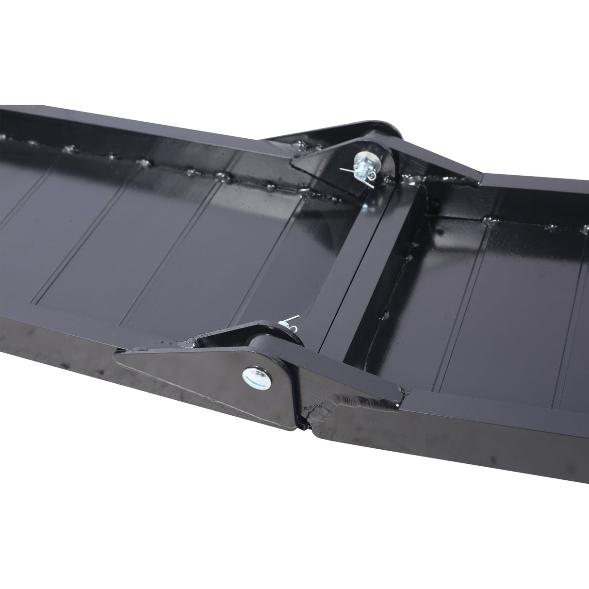 2PCS Truck Ramps 80"x12" Portable Loading Ramp 1500 LBS Capacity Aluminum Folding with Handle & Buckle - Black Coating - Fab Heavy Parts