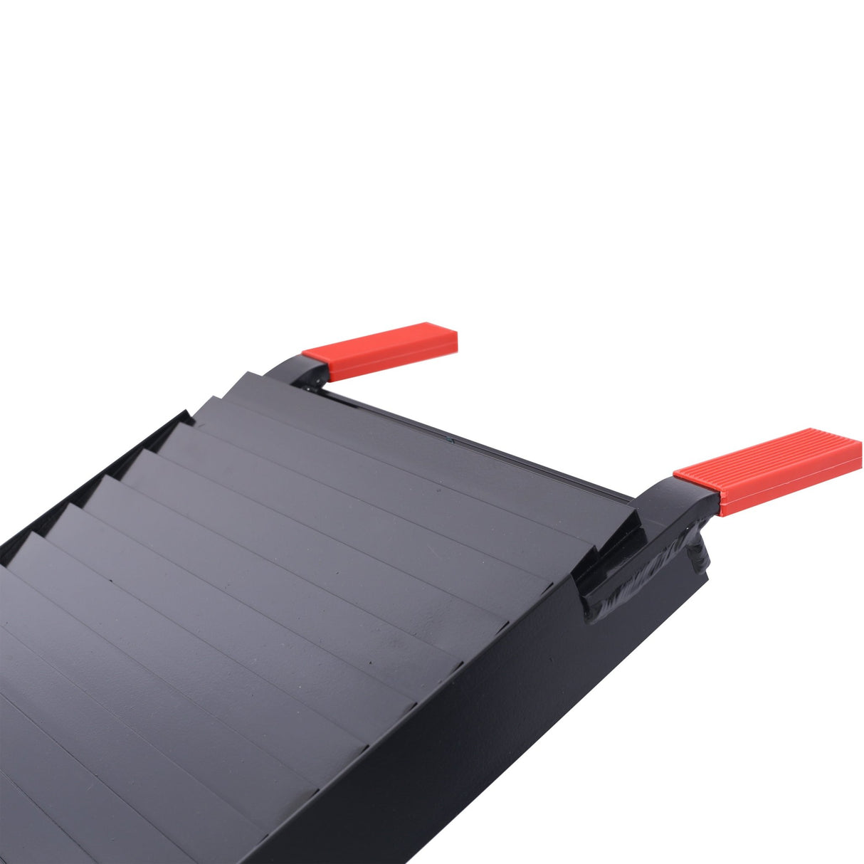 2PCS Truck Ramps 80"x12" Portable Loading Ramp 1500 LBS Capacity Aluminum Folding with Handle & Buckle - Black Coating - Fab Heavy Parts