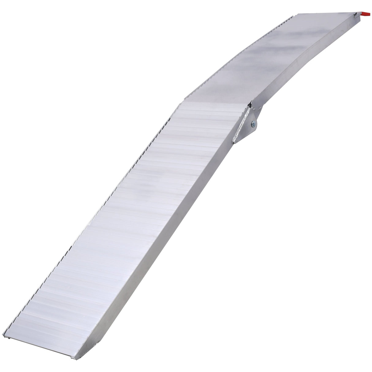 2PCS Truck Ramps 80"x12" Portable Loading Ramp 1500 LBS Capacity Aluminum Folding with Handle & Buckle - Silver - Fab Heavy Parts