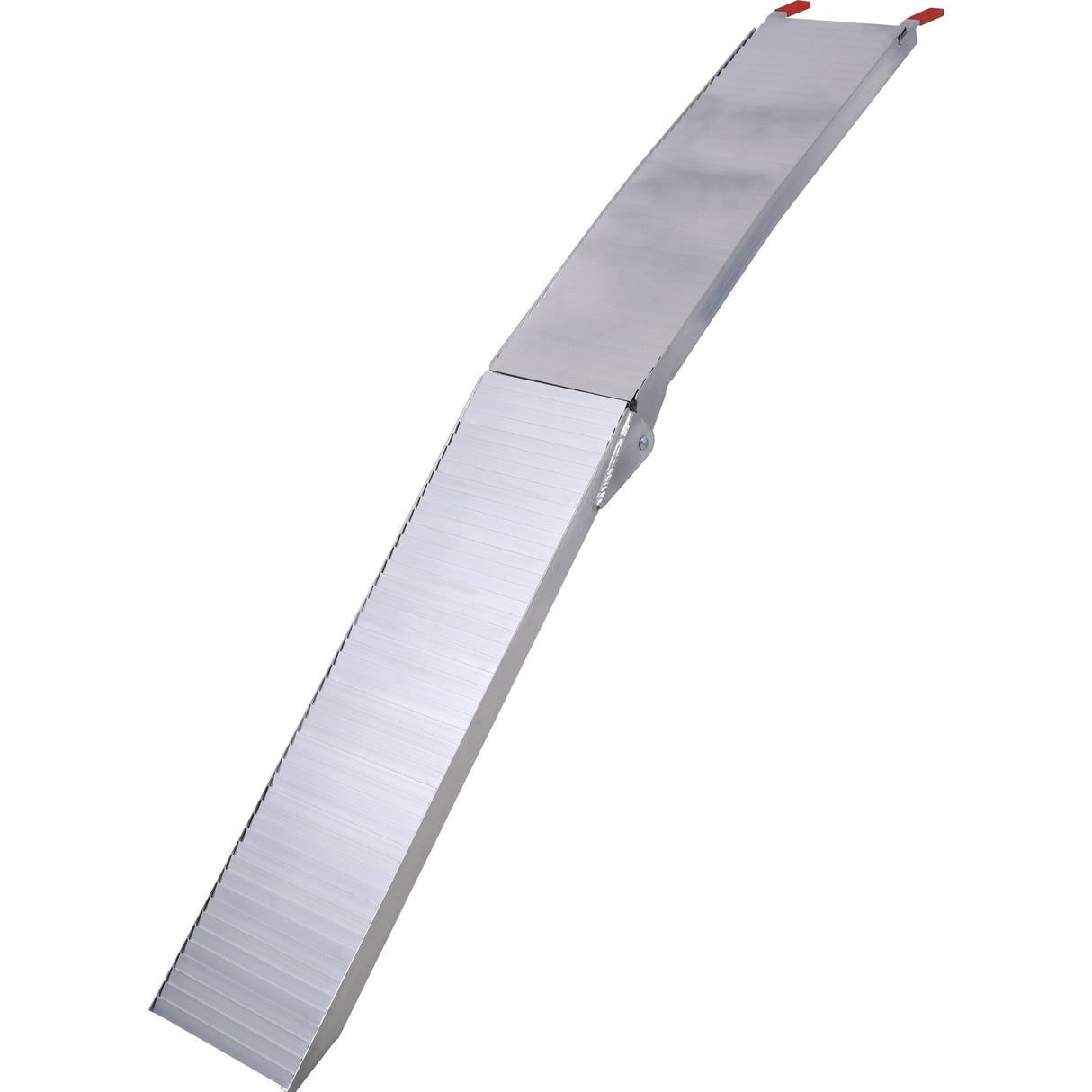 2PCS Truck Ramps 80"x12" Portable Loading Ramp 1500 LBS Capacity Aluminum Folding with Handle & Buckle - Silver - Fab Heavy Parts