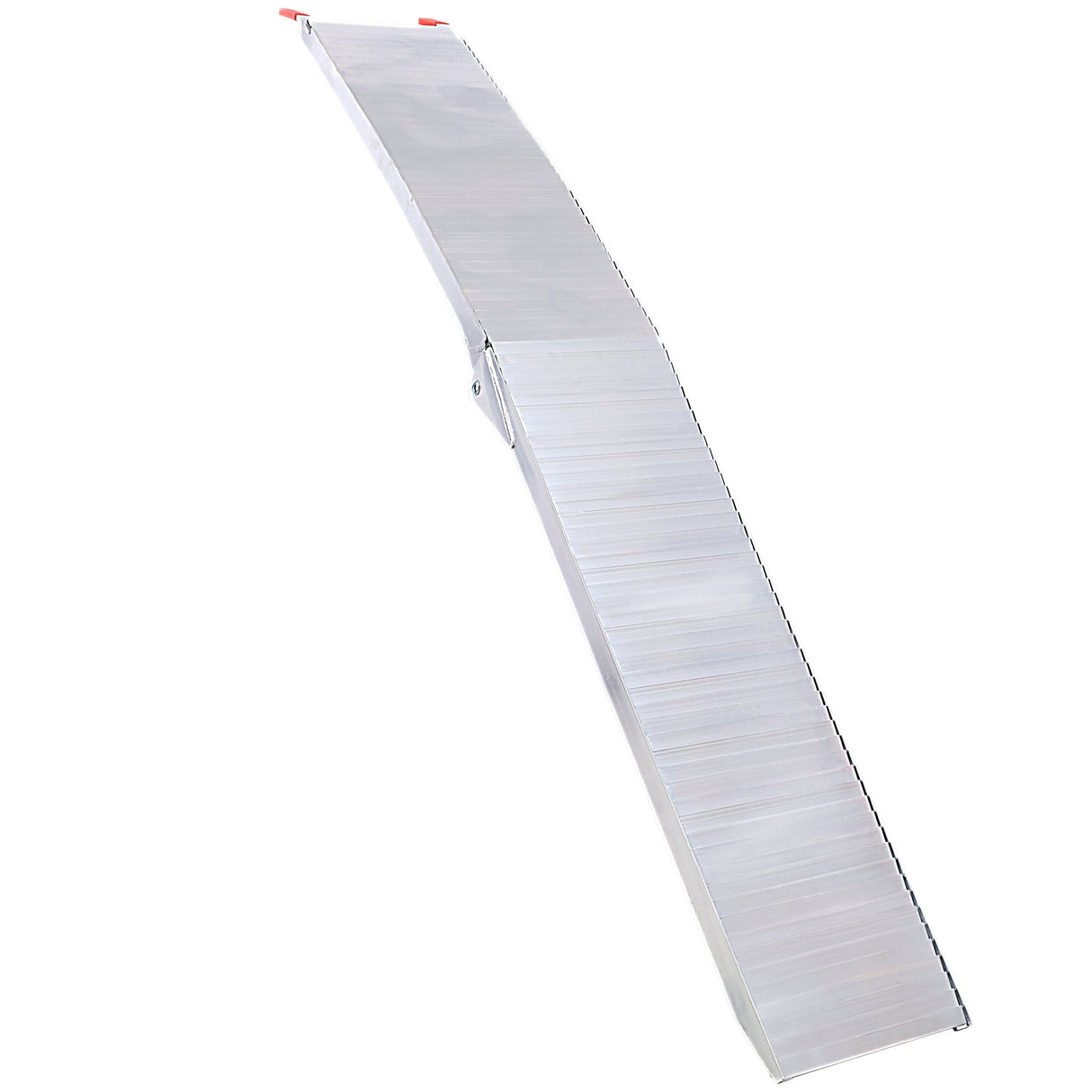 2PCS Truck Ramps 80"x12" Portable Loading Ramp 1500 LBS Capacity Aluminum Folding with Handle & Buckle - Silver - Fab Heavy Parts