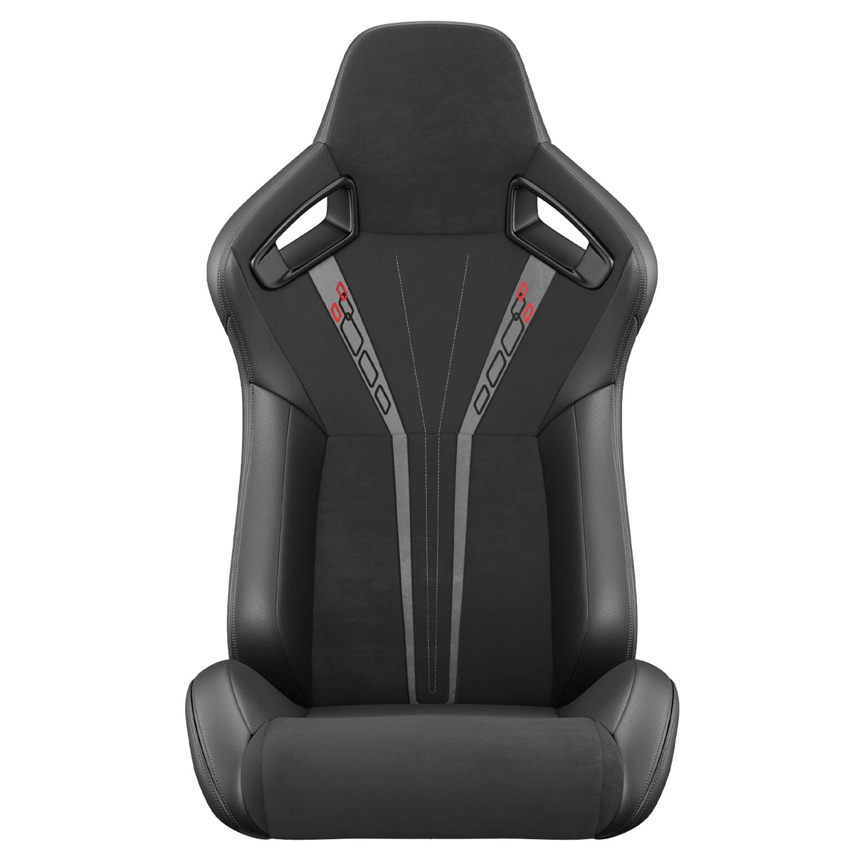 2PCS Universal Bucket Racing Seats PVC Leather Reclinable Carbon Look Leather Back With Adjustor Slider(Not Including Seat Bracket) - Fab Heavy Parts