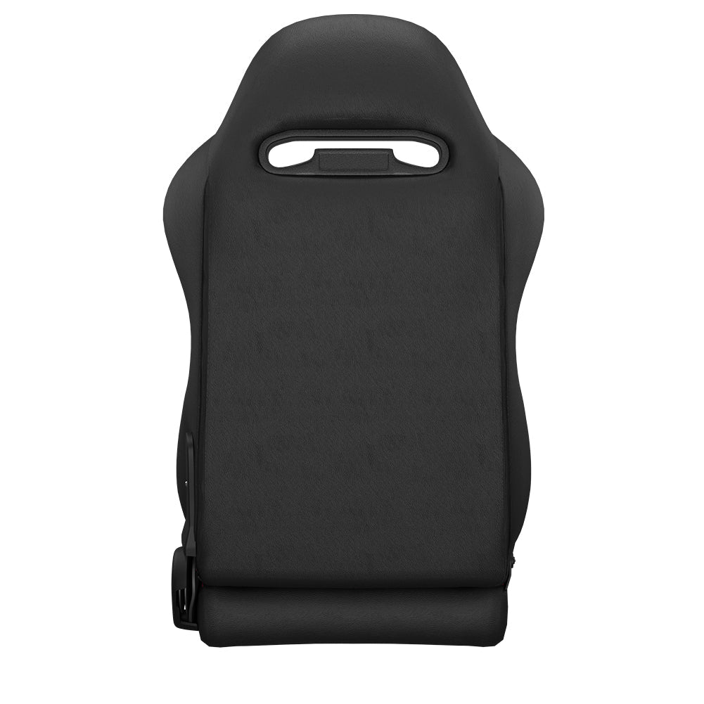 2PCS Universal Bucket Racing Seats Stitch Red PVC Leather Reclinable Carbon Look Leather Back With Adjustor Slider(Not Including Seat Bracket) - Fab Heavy Parts