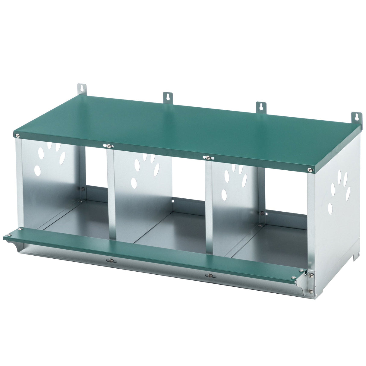 3 Compartment Metal Chicken Nesting Box Galvanized Steel - Fab Heavy Parts