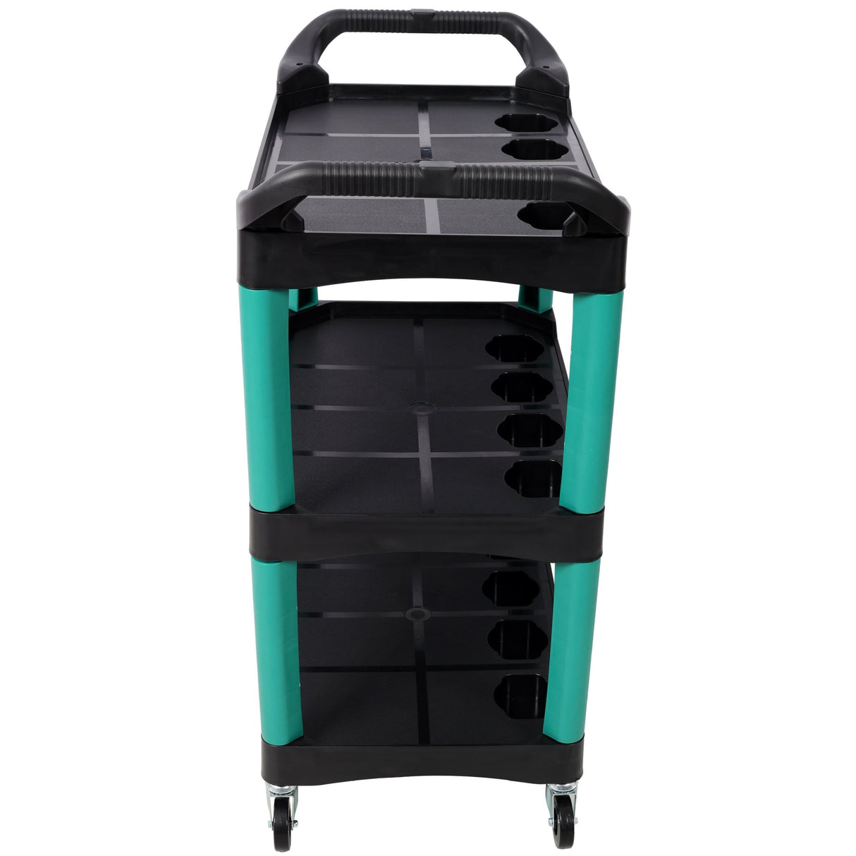 3 Tier Rolling Auto Detail Cart with Wheels - Green&Black - Fab Heavy Parts