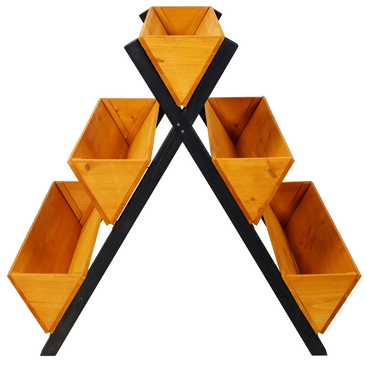 3 Tiers Wooden Vertical Raised Garden Bed with Legs Brown Planter Raised Beds Kit for Flowers Herbs Vegetables - Fab Heavy Parts