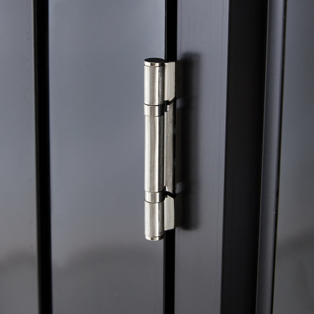 3 x 3 FT Outdoor Storage Shed with Single Lockable Door Metal Steel - Dark Gray - Fab Heavy Parts