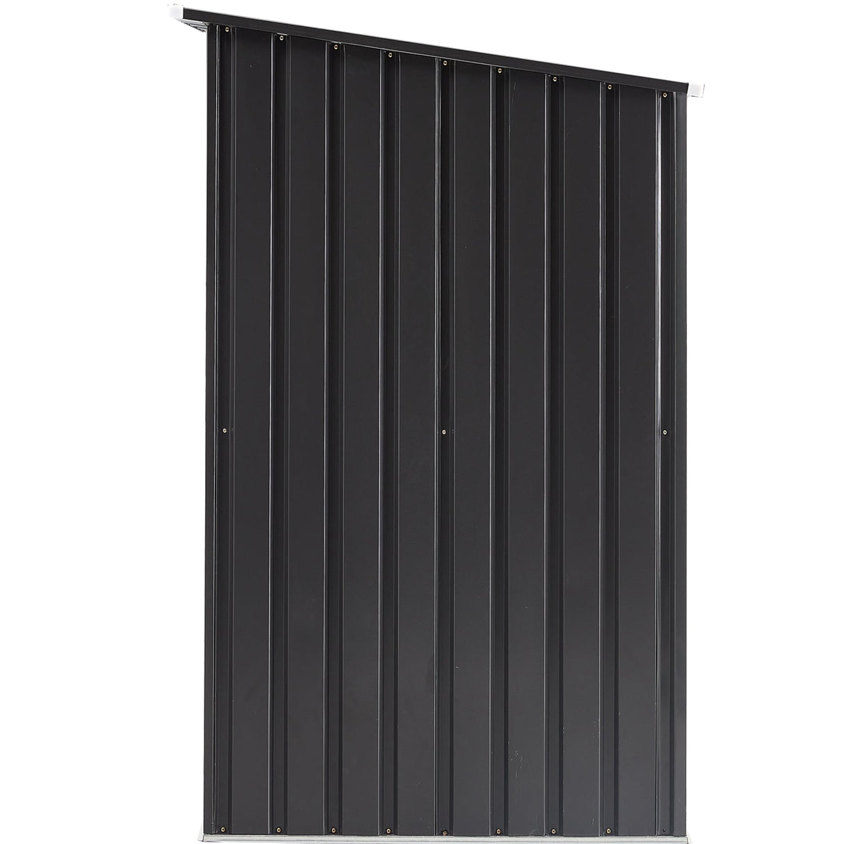 3 x 3 FT Outdoor Storage Shed with Single Lockable Door Metal Steel - Dark Gray - Fab Heavy Parts