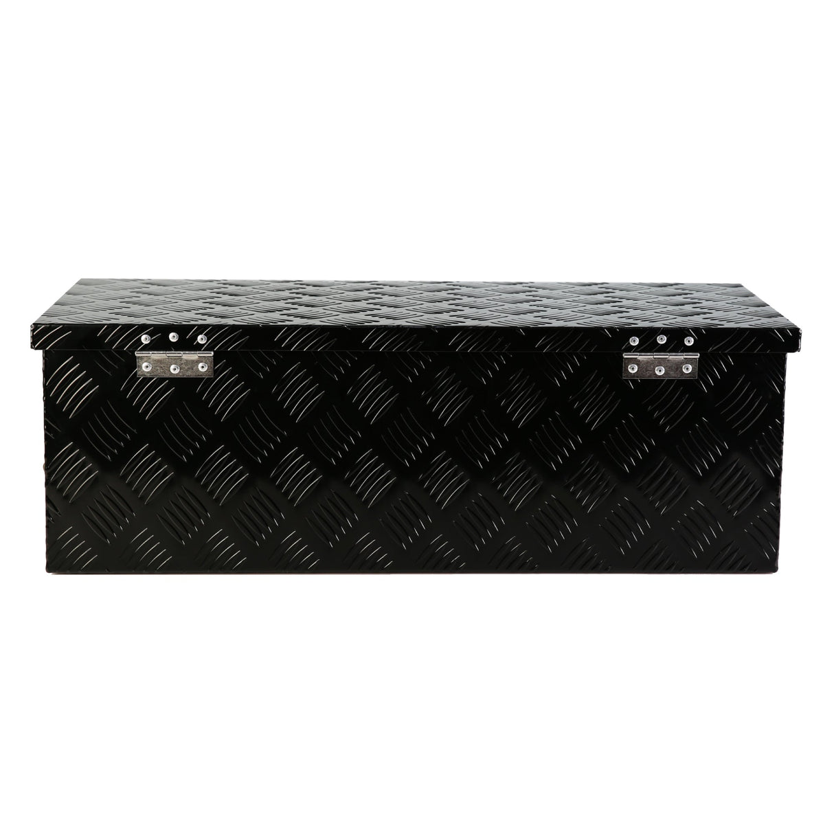 30 Inch Truck Box Heavy Duty Black Aluminum 5 Bar Tread Tool Long Box with Lock Keys 30.1"×12.8"×10.4" - Fab Heavy Parts