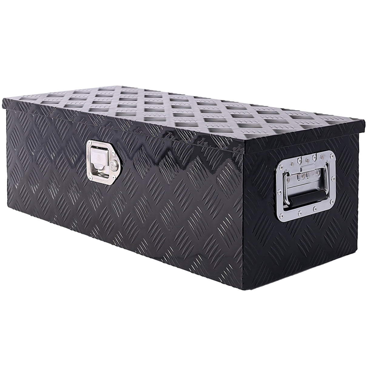 30 inch Truck Tool Box Aluminum Truck Bed Tool Box, Diamond Plate Tool Box with Side Handle and Lock Keys, Storage Tool Box Chest Box Organizer for Pickup, RV, Trailer, Truck Bed - Black - Fab Heavy Parts