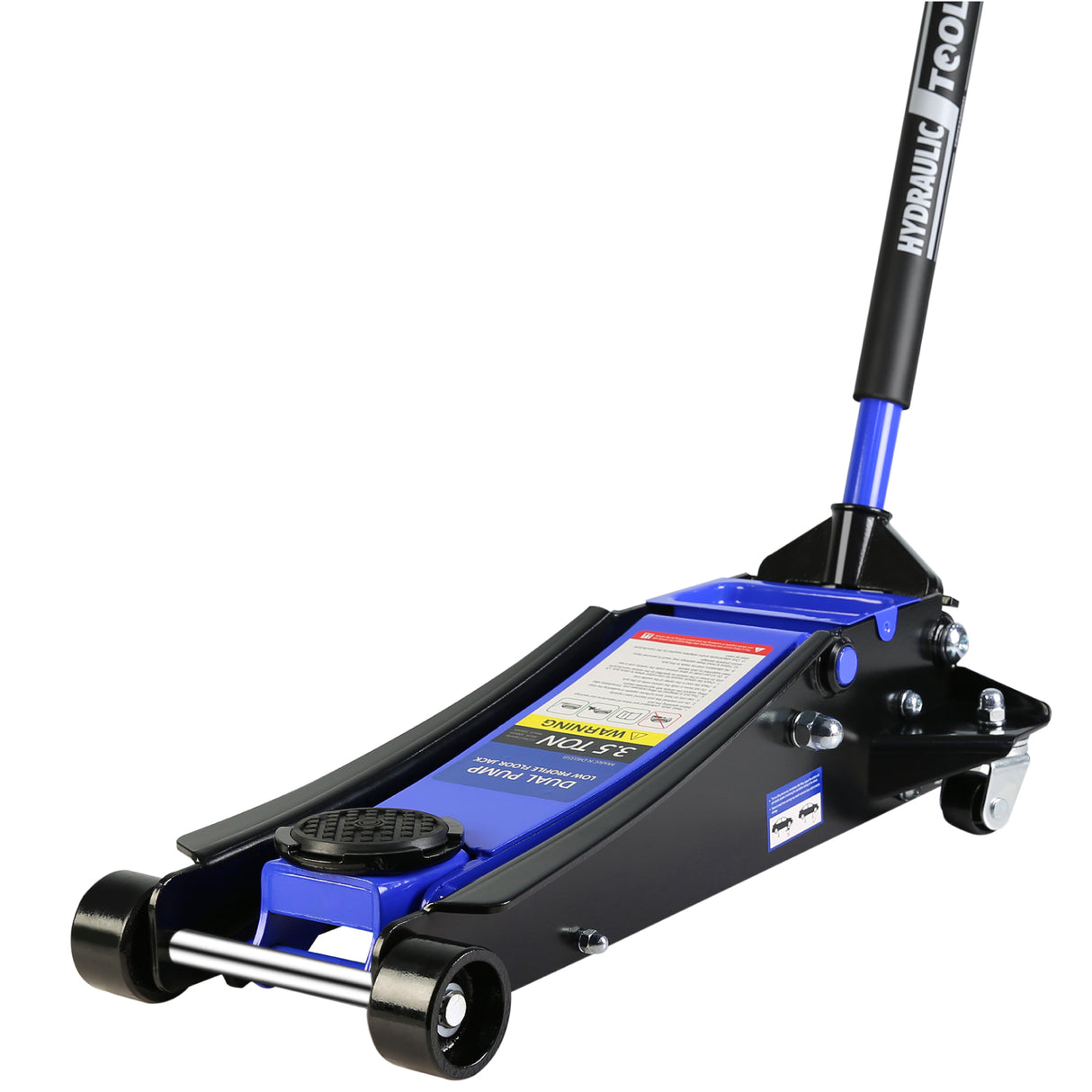 3.5 Ton Low Profile Heavy-Duty Steel Racing Floor Jack with Dual Piston Quick Lift Pump Lifting Range 4"-21"