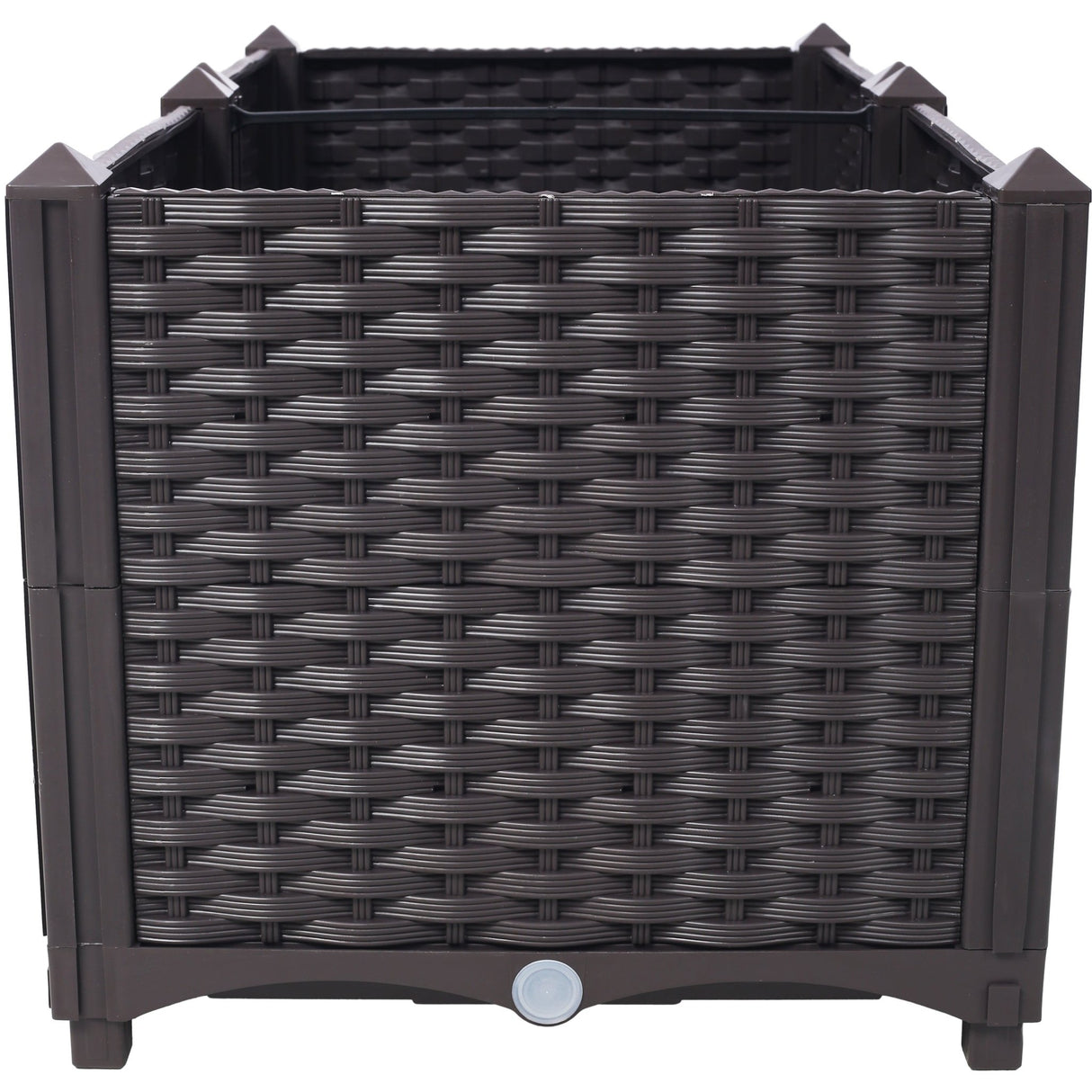 31.5" L X 15.7" D X 14.7" H Deep Raised Garden Bed Plastic Planter Boxes for Vegetables Flowers Herbs and Succulents Self - Watering Raised - Brown - Fab Heavy Parts