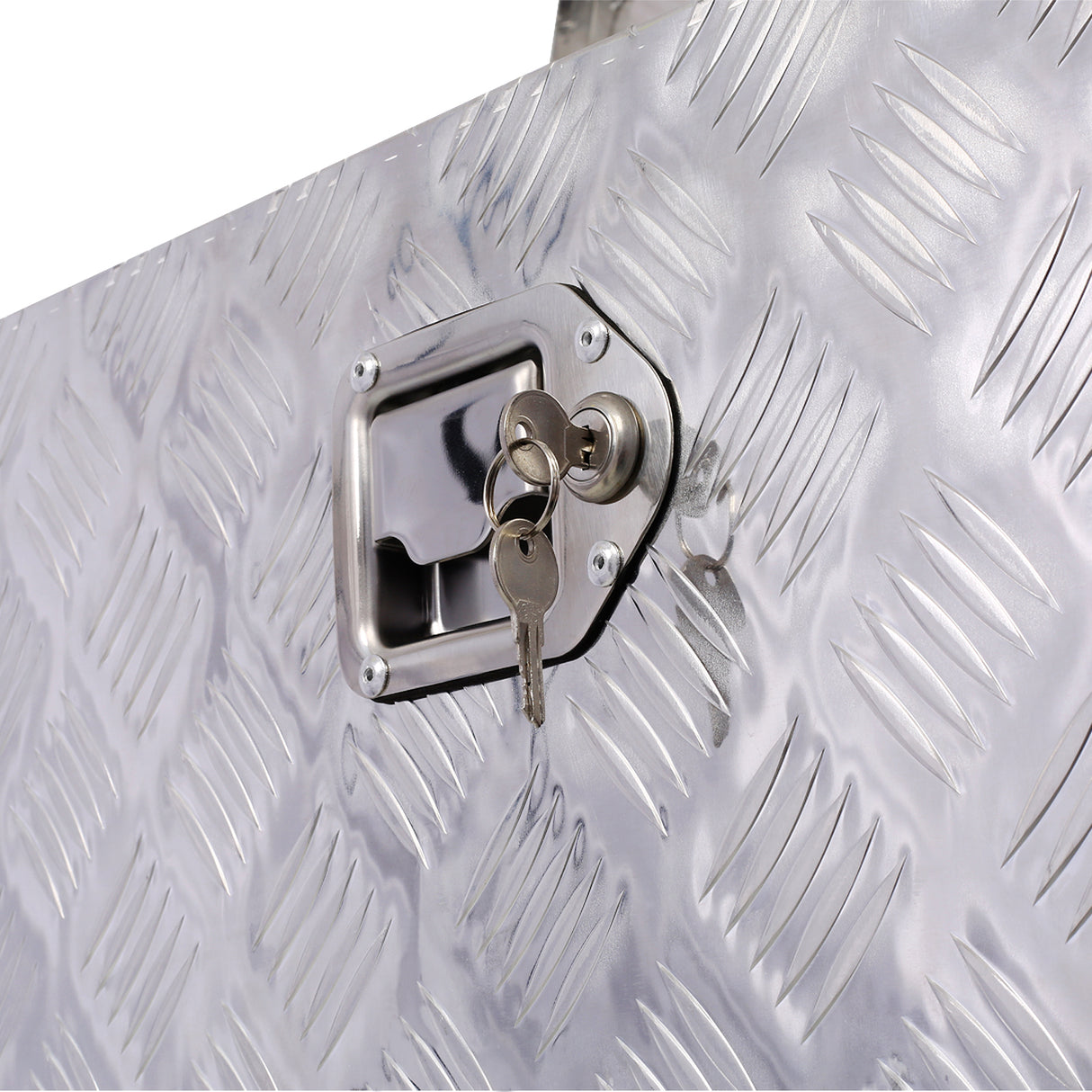 30 インチ トラック ツールボックス アルミニウム ツールボックス 高耐久 ロックキー付き - シルバー