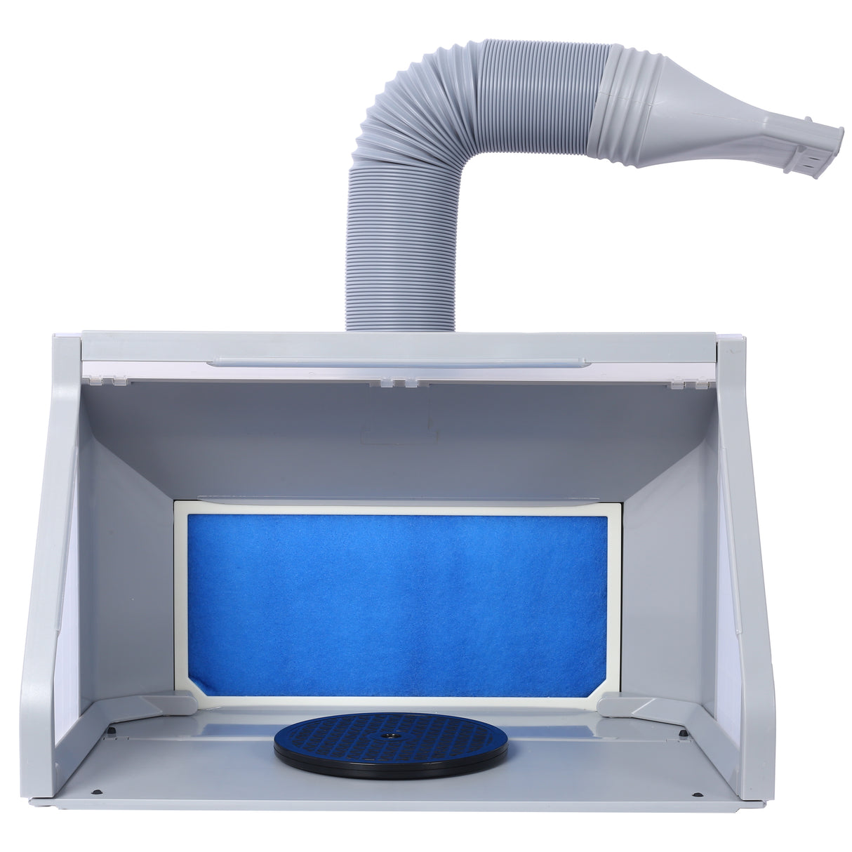 Portable Airbrush Paint Spray Booth Kit Pro Set with Turn Table Powerful Fan LED Spray Booth + Hose Dual Fans