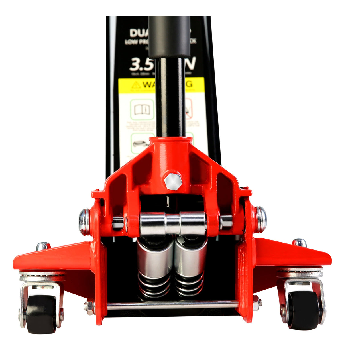 3.5 Ton Low Profile Heavy - Duty Steel Racing Floor Jack with Dual Piston Quick Lift Pump Lifting Range 4" - 21" - Fab Heavy Parts