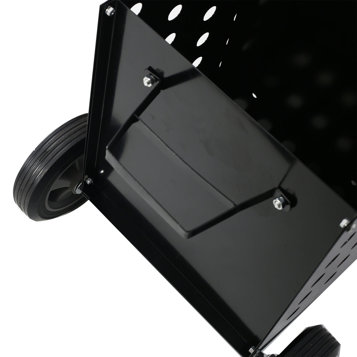 Firewood Fireplace Log Cart 200lbs Capacity Wood Rack Heavy Duty--Black