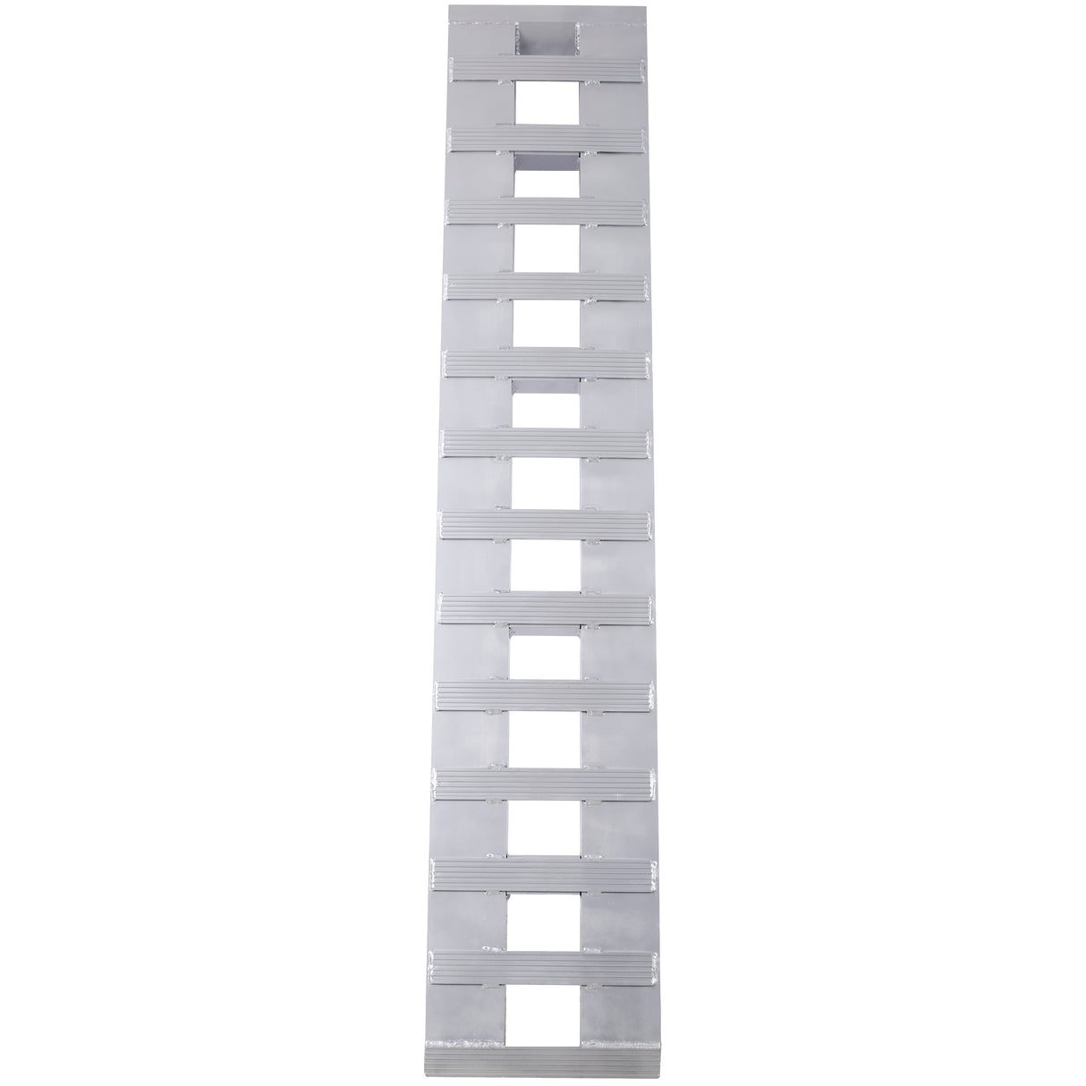 1 Pair Heavy-Duty Ramps with Top Hook Attaching End Universal Loading Ramp 72" X 14" 6600 LBS--Silver Aluminum