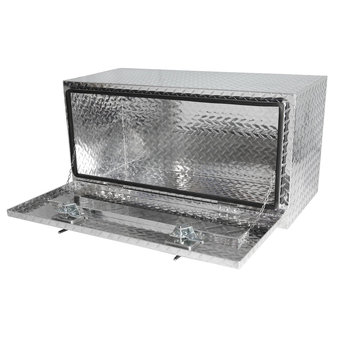 36 Inch Truck Tool Box 36"×17"×18" Heavy Duty Aluminum Silver Tread Tool Box with Locks and T - Handle Latch Key - Fab Heavy Parts