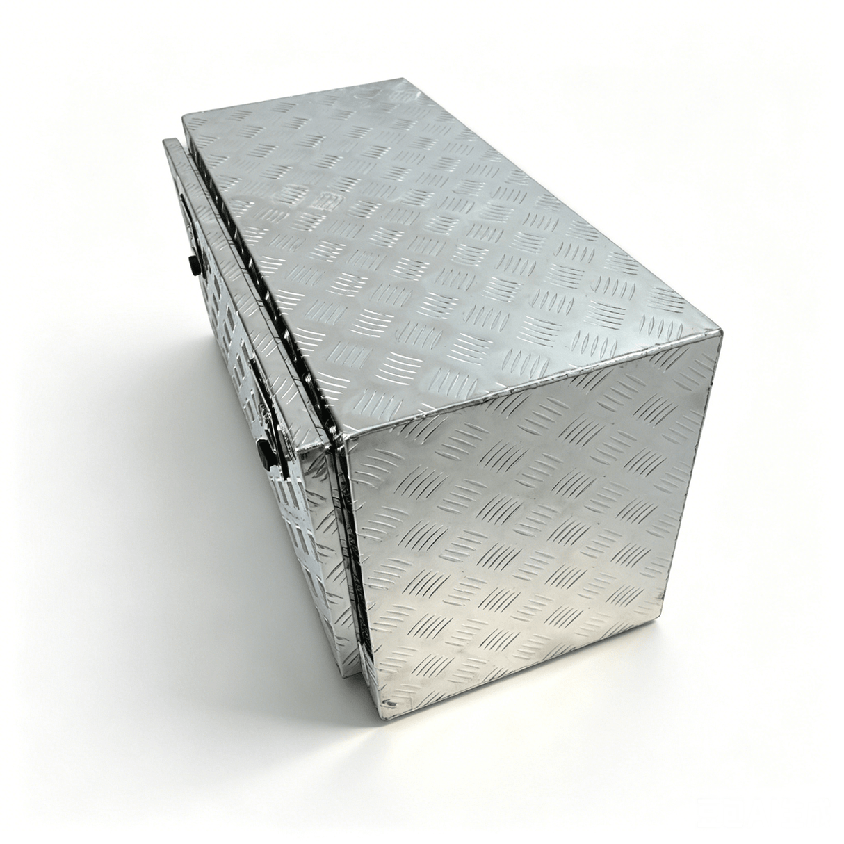 36 Inch Truck Tool Box 36"×17"×18" Heavy Duty Aluminum Silver Tread Tool Box with Locks and T - Handle Latch Key - Fab Heavy Parts