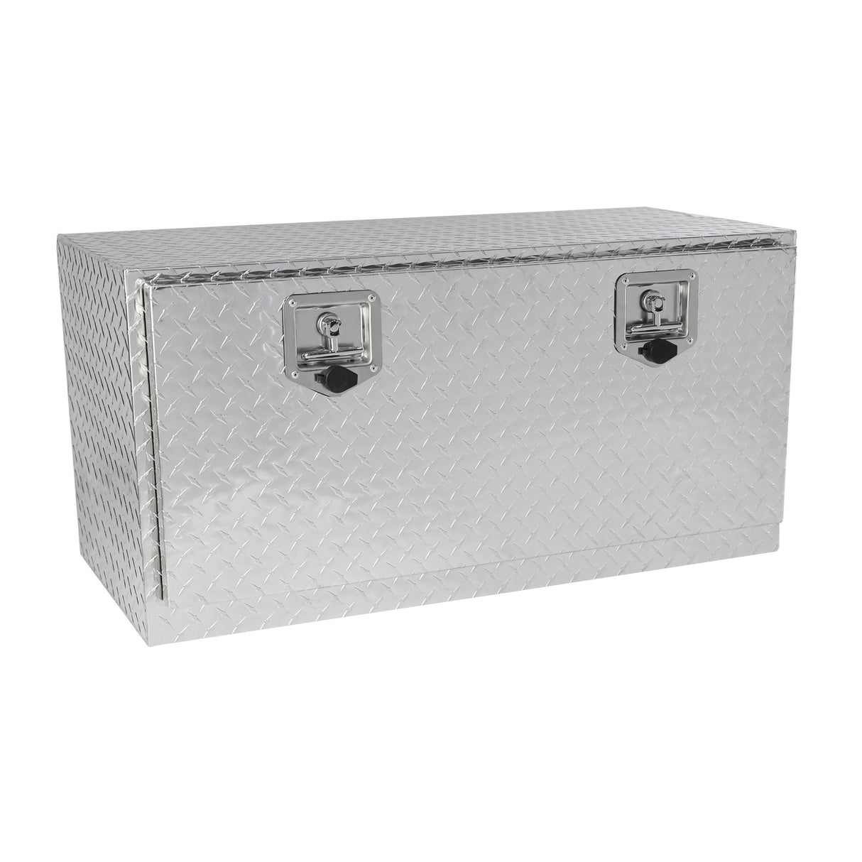 36 Inch Truck Tool Box 36"×17"×18" Heavy Duty Aluminum Silver Tread Tool Box with Locks and T - Handle Latch Key - Fab Heavy Parts