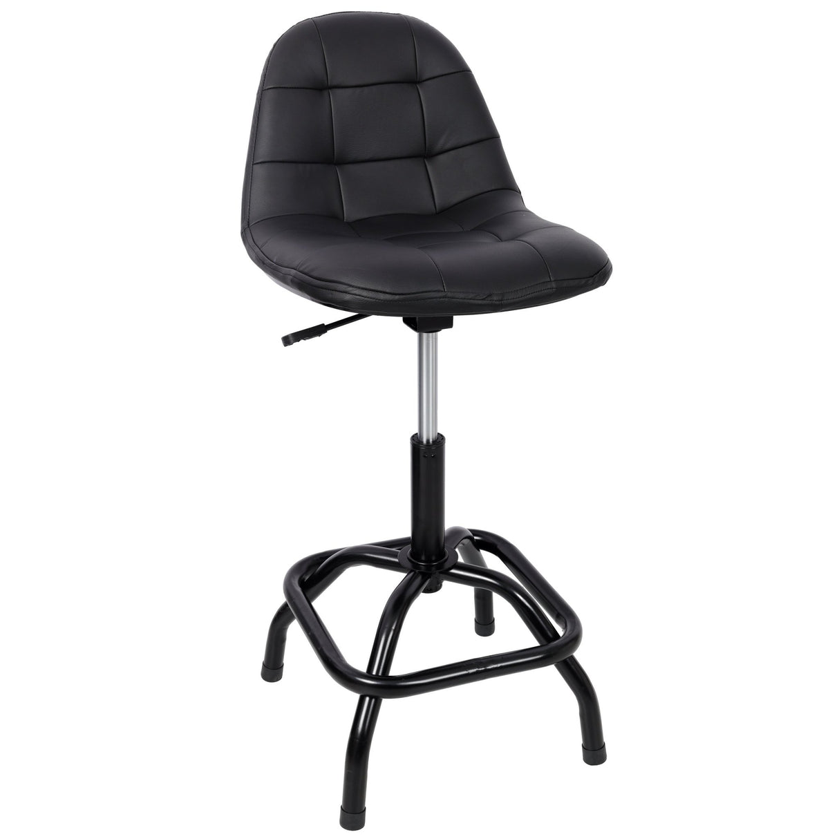 360° Swivel Adjustable Height Bar Stool with High Back Support Modern Counter Stool for Bar Shop Kitchen - Fab Heavy Parts