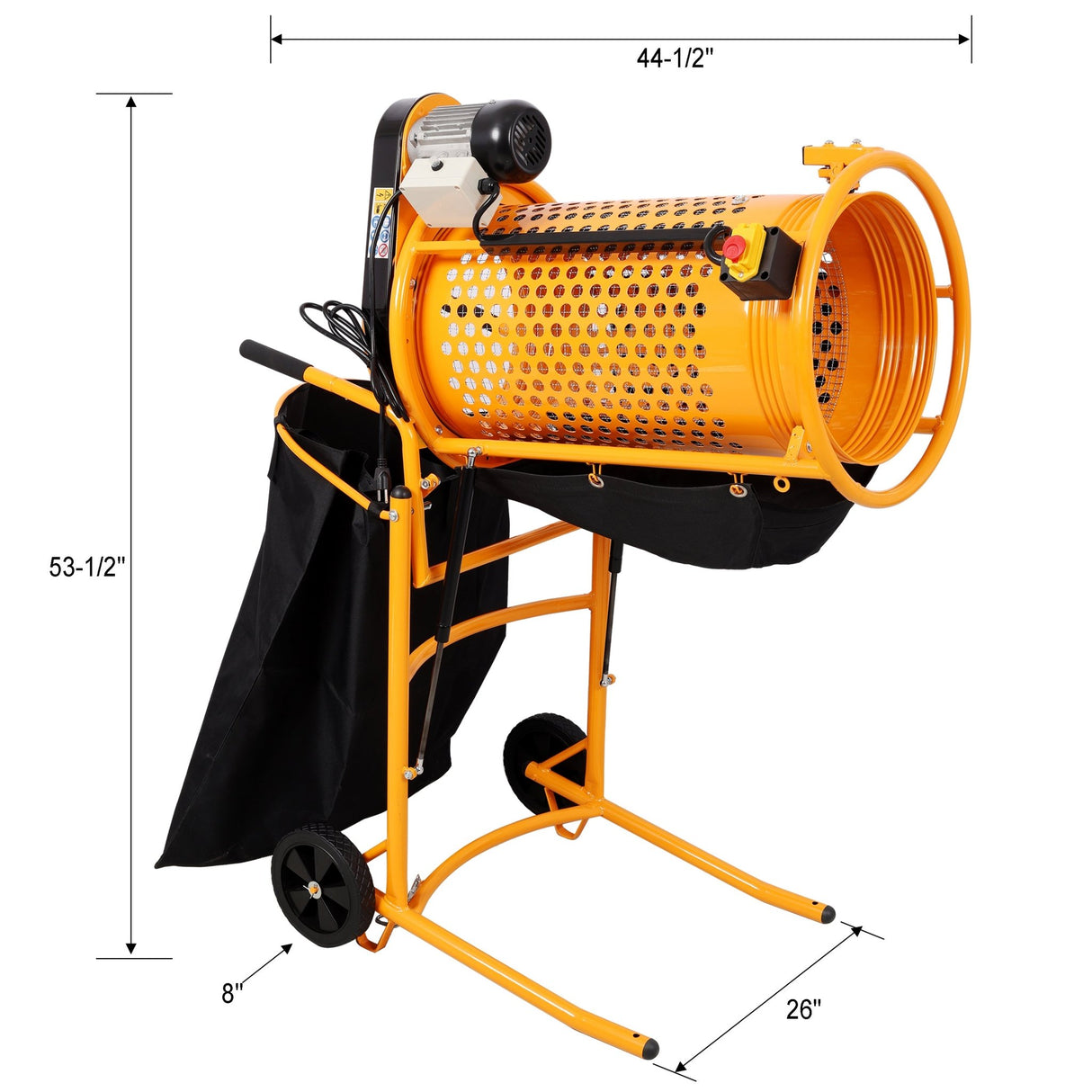 360W 110V/60Hz Foldable Electric Rotary Soil Sieve Machine ETL Certificate - Fab Heavy Parts