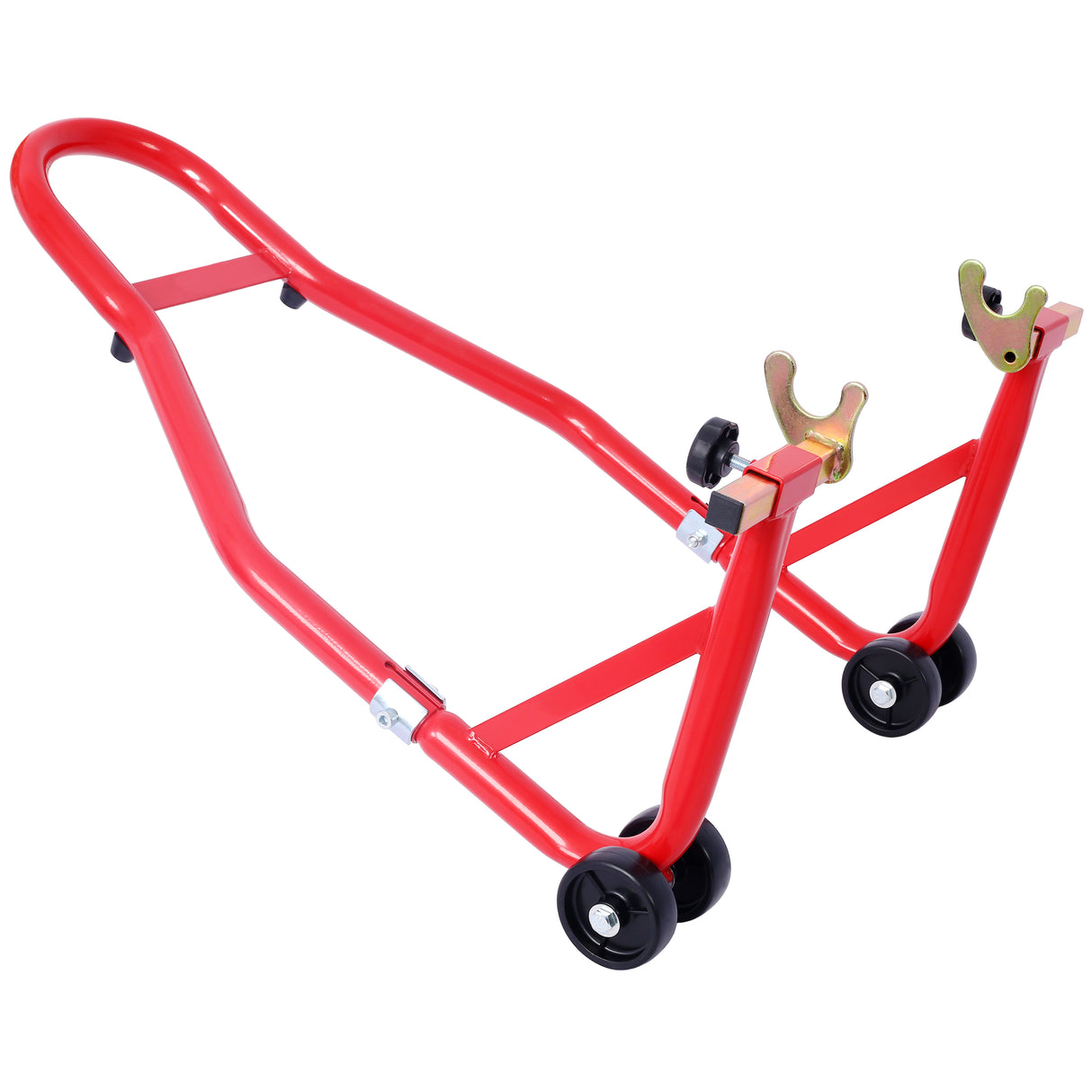 Motorcycle Stand 1000LB Sport Bike Front and Rear Wheel Lift Swingarm Paddock U--Red