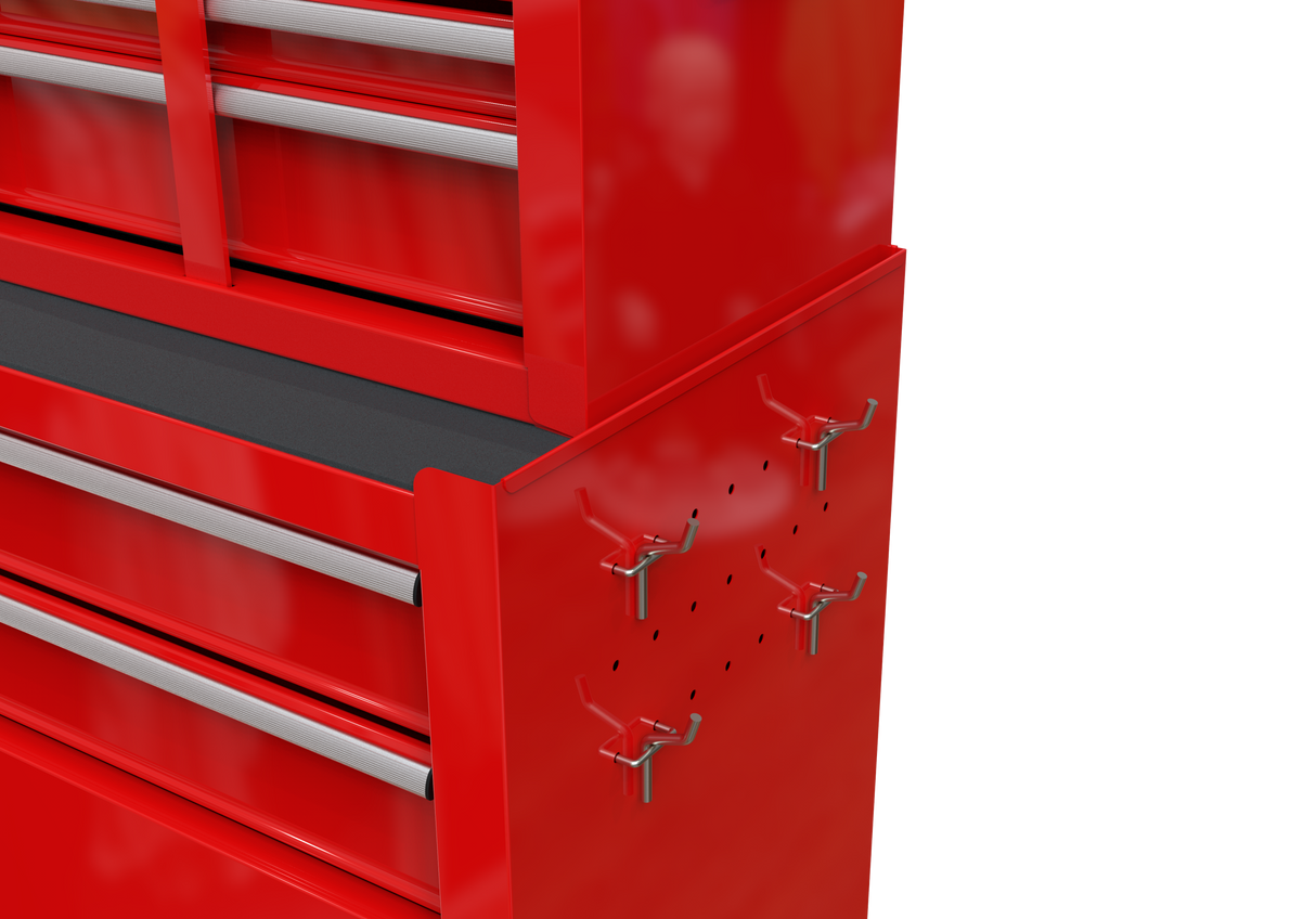 8-Drawer Tool Storage Cabinet High Capacity Rolling Chest with Wheels and Drawers Red