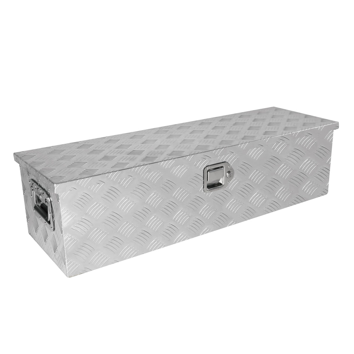 38.8 Inch Truck Box Truck Box Aluminum Silver Long Tool Box with Side Handle Lock and 2 Keys 38.8"×12.8"×10.4" - Fab Heavy Parts