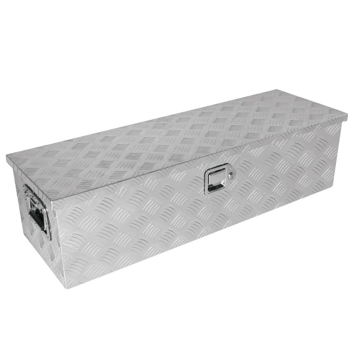 38.8 Inch Truck Box Truck Box Aluminum Silver Long Tool Box with Side Handle Lock and 2 Keys 38.8"×12.8"×10.4" - Fab Heavy Parts