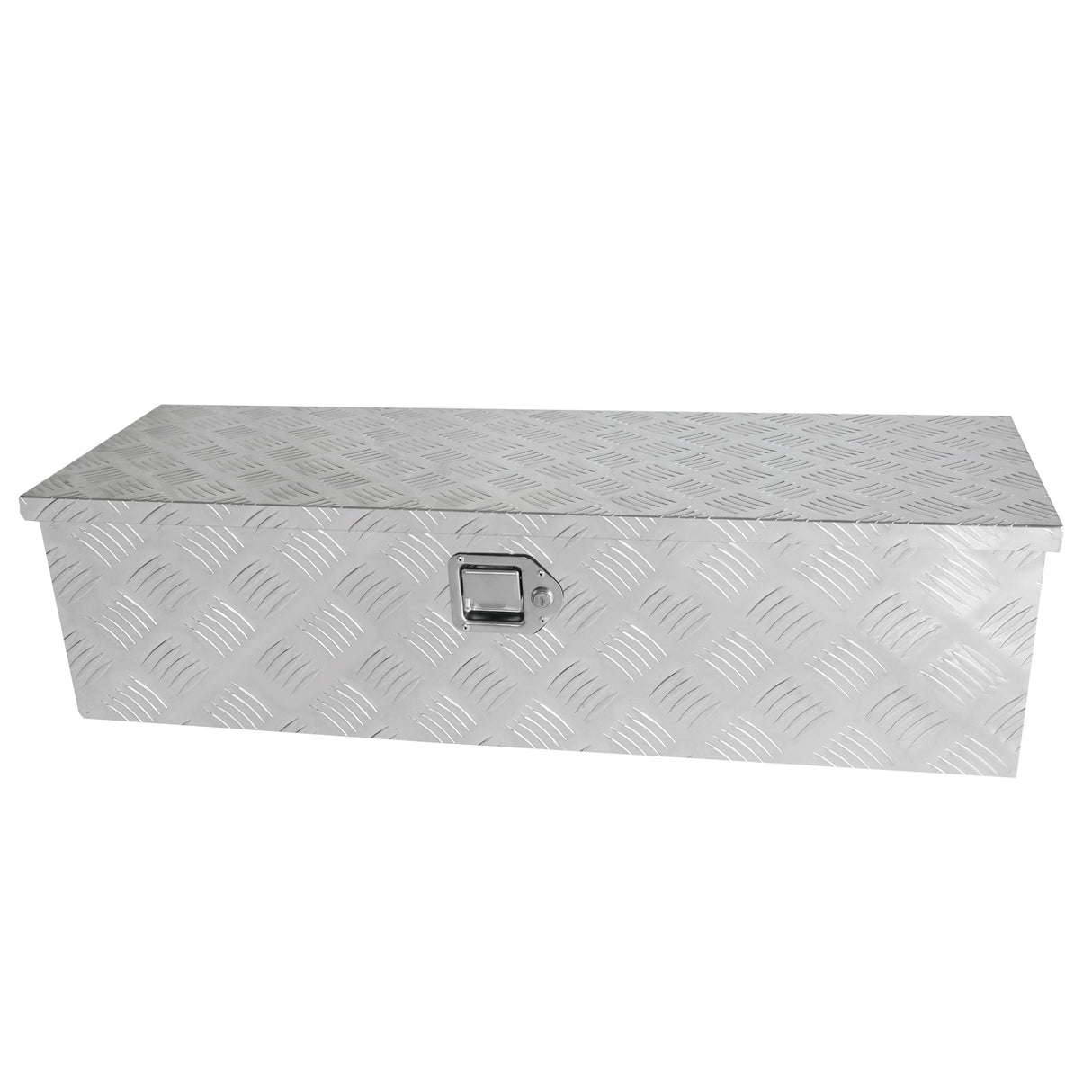38.8 Inch Truck Box Truck Box Aluminum Silver Long Tool Box with Side Handle Lock and 2 Keys 38.8"×12.8"×10.4" - Fab Heavy Parts