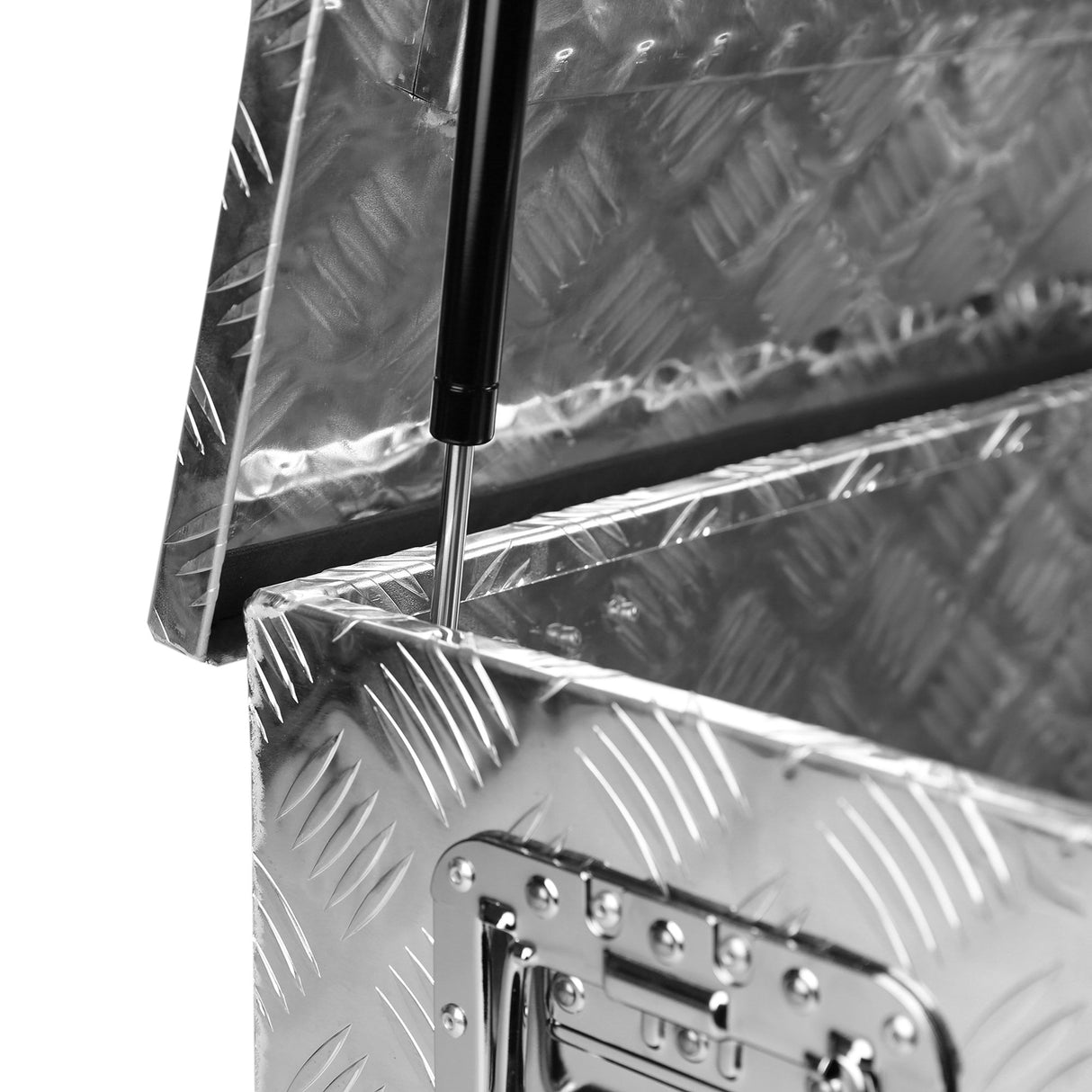 38.8 Inch Truck Box Truck Box Aluminum Silver Long Tool Box with Side Handle Lock and 2 Keys 38.8"×12.8"×10.4" - Fab Heavy Parts