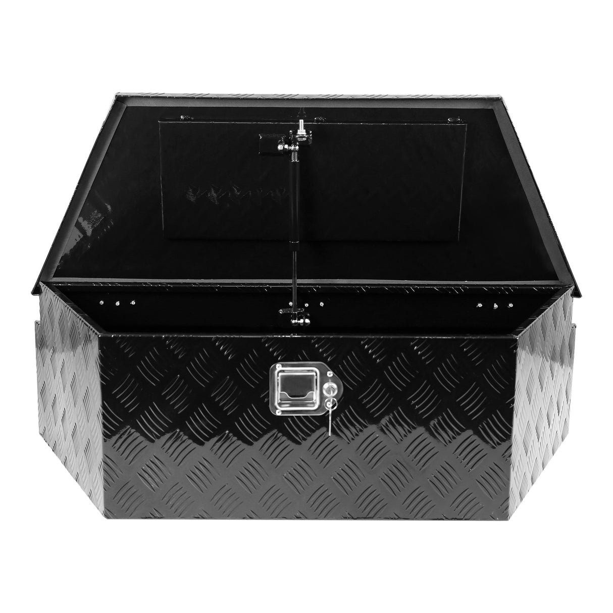 38.8"x16.5"x12" Truck Tool Box Aluminum Utility Trailer Tongue Tool Box 5 Bar Tread with Lock & Keys - Fab Heavy Parts