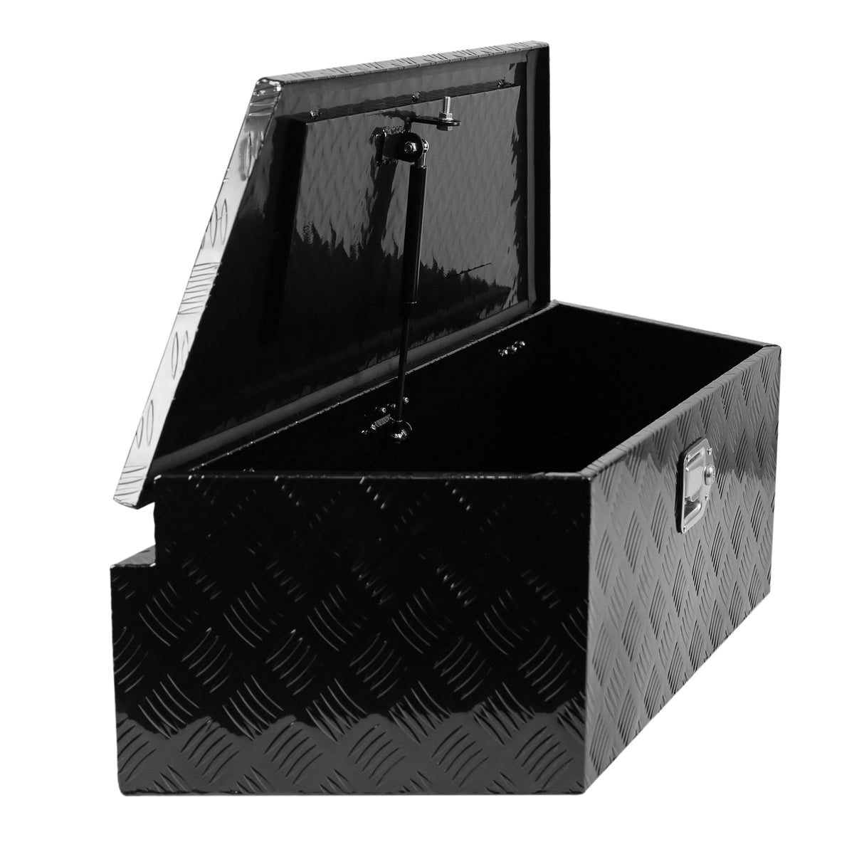 38.8"x16.5"x12" Truck Tool Box Aluminum Utility Trailer Tongue Tool Box 5 Bar Tread with Lock & Keys - Fab Heavy Parts