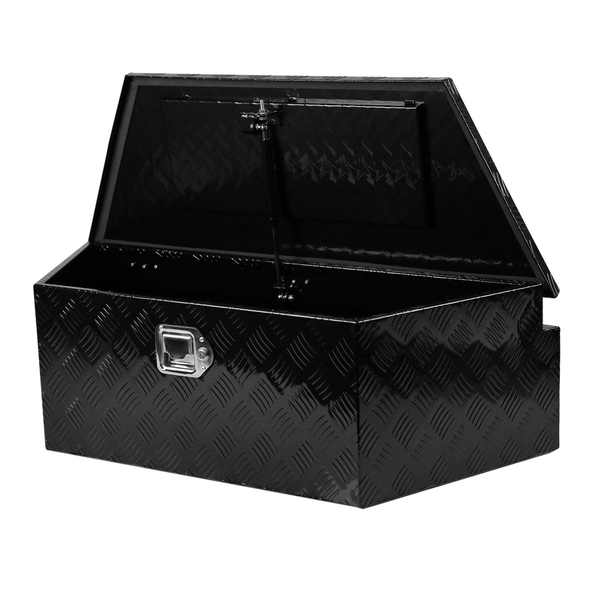 38.8"x16.5"x12" Truck Tool Box Aluminum Utility Trailer Tongue Tool Box 5 Bar Tread with Lock & Keys - Fab Heavy Parts