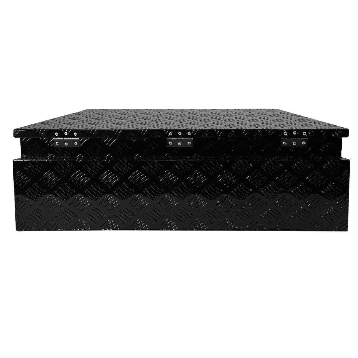 38.8"x16.5"x12" Truck Tool Box Aluminum Utility Trailer Tongue Tool Box 5 Bar Tread with Lock & Keys - Fab Heavy Parts