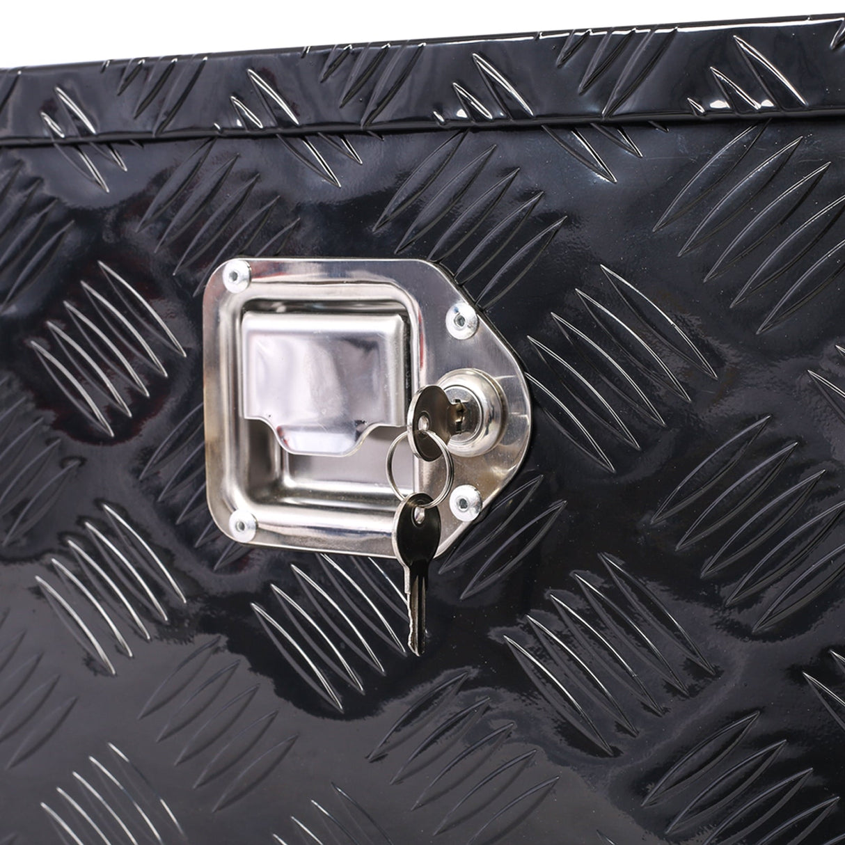 39 Inch Truck Box Aluminum Tool Box Heavy Duty w/Lock Keys 39x13x10inch - Black - Fab Heavy Parts