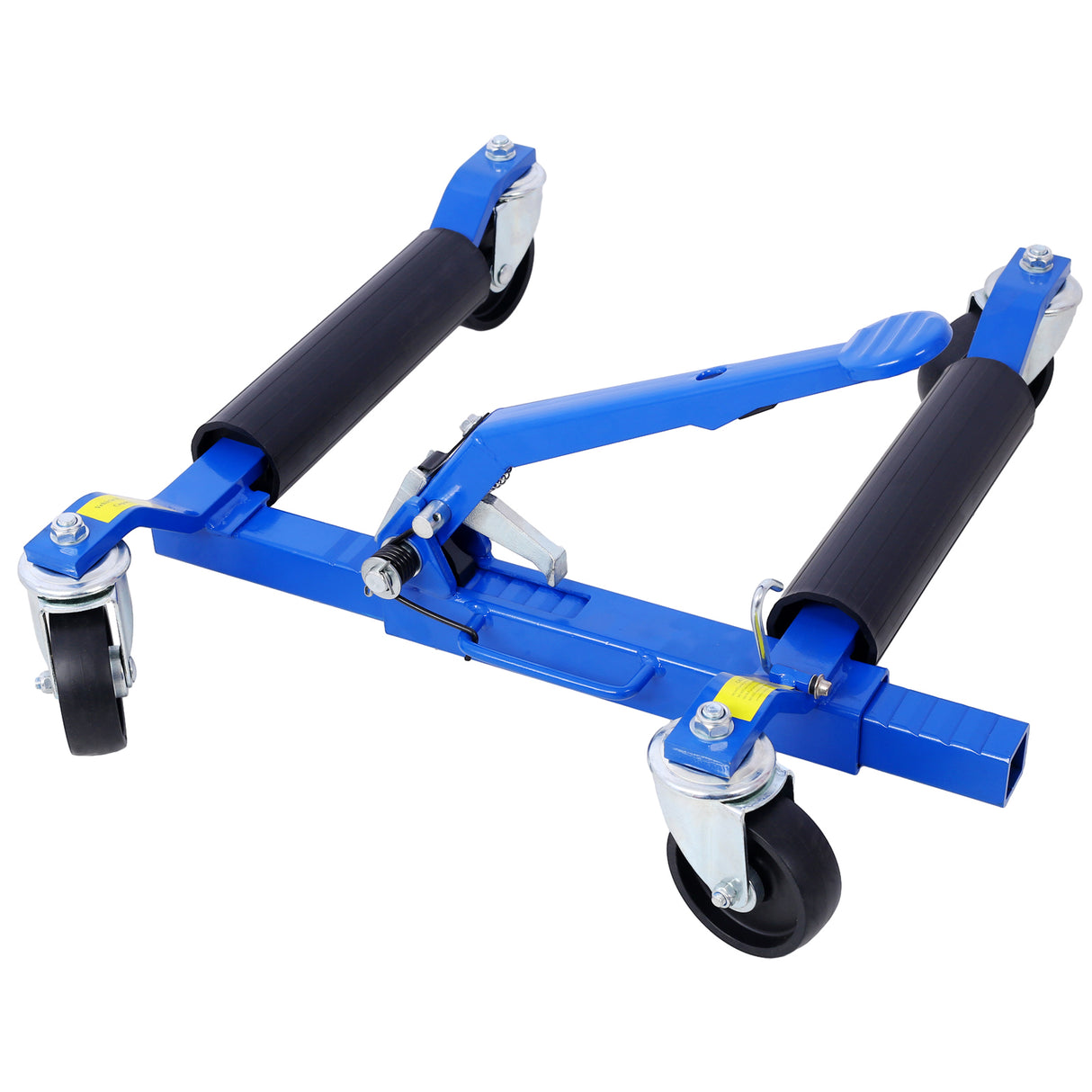 Set of 2 Wheel Dolly Car Skates Vehicle Positioning Hydraulic Tire Jack Ratcheting Foot Pedal Lift 1,250lbs--Blue