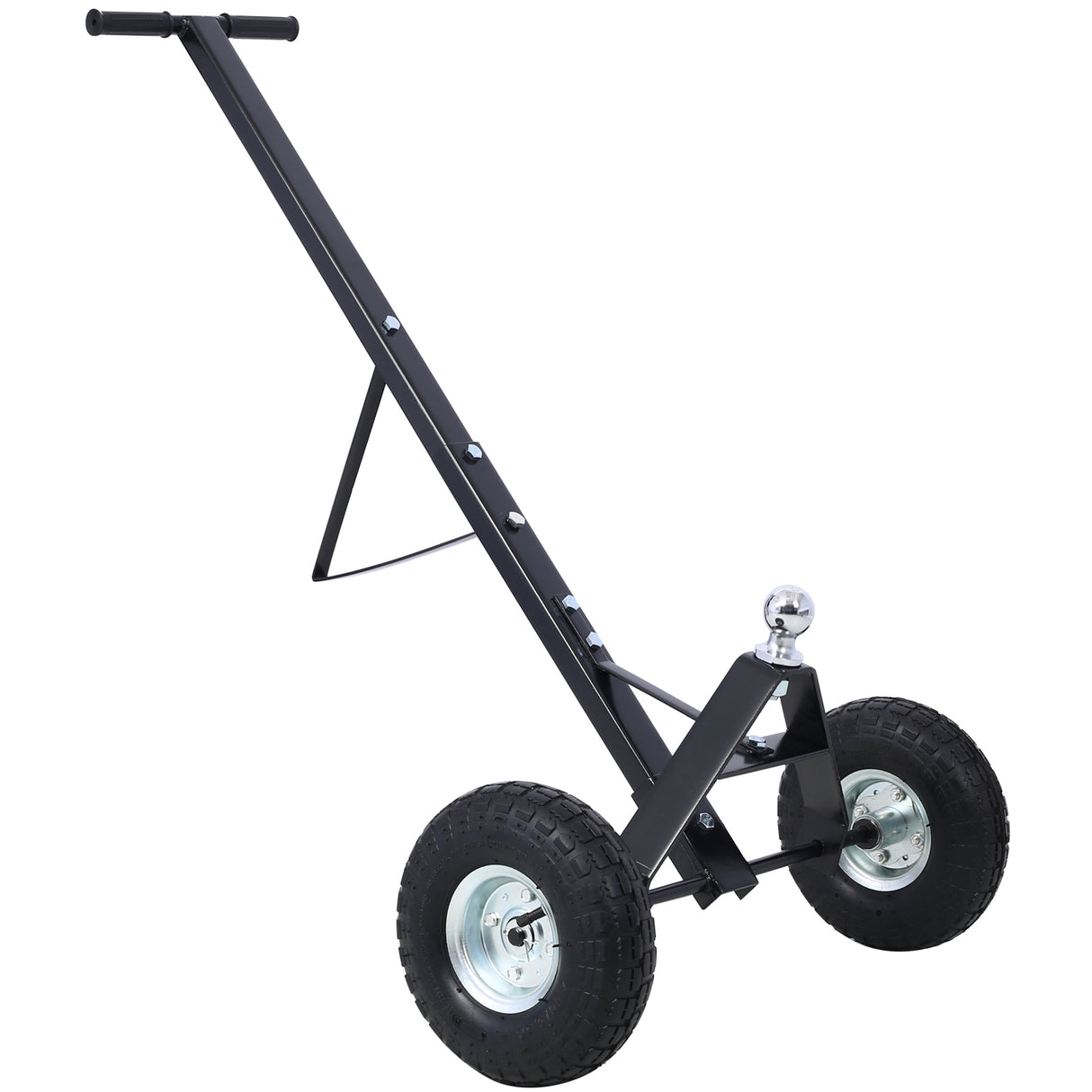 Trailer Dolly with Pneumatic Tires 600 Lb. Maximum Tongue Weight Capacity--Black