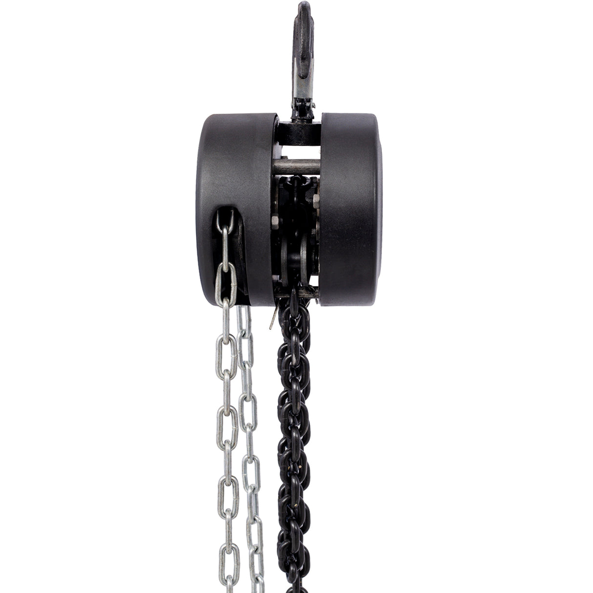 Chain Hoist 2200lbs 1T Capacity 10ft with 2 Heavy Duty Hooks Manual Steel Construction--Black