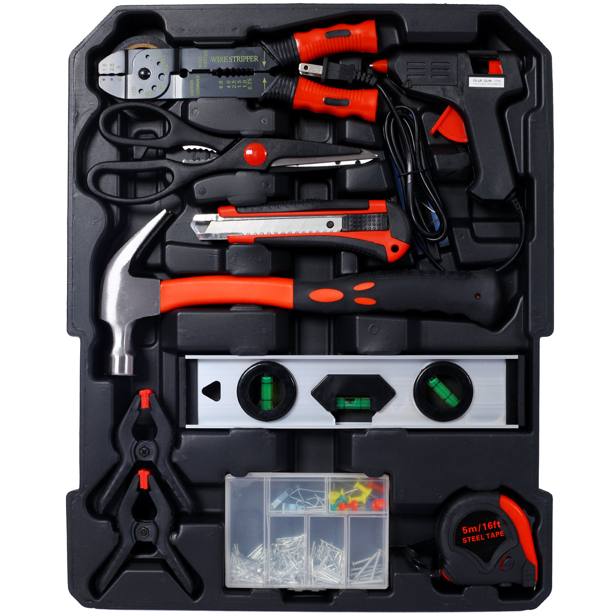 899pcs Home Repair Tool Set Kit Toolbox Storage Case with 4 Drawers General Household Tool Kit with Rolling Tool Box