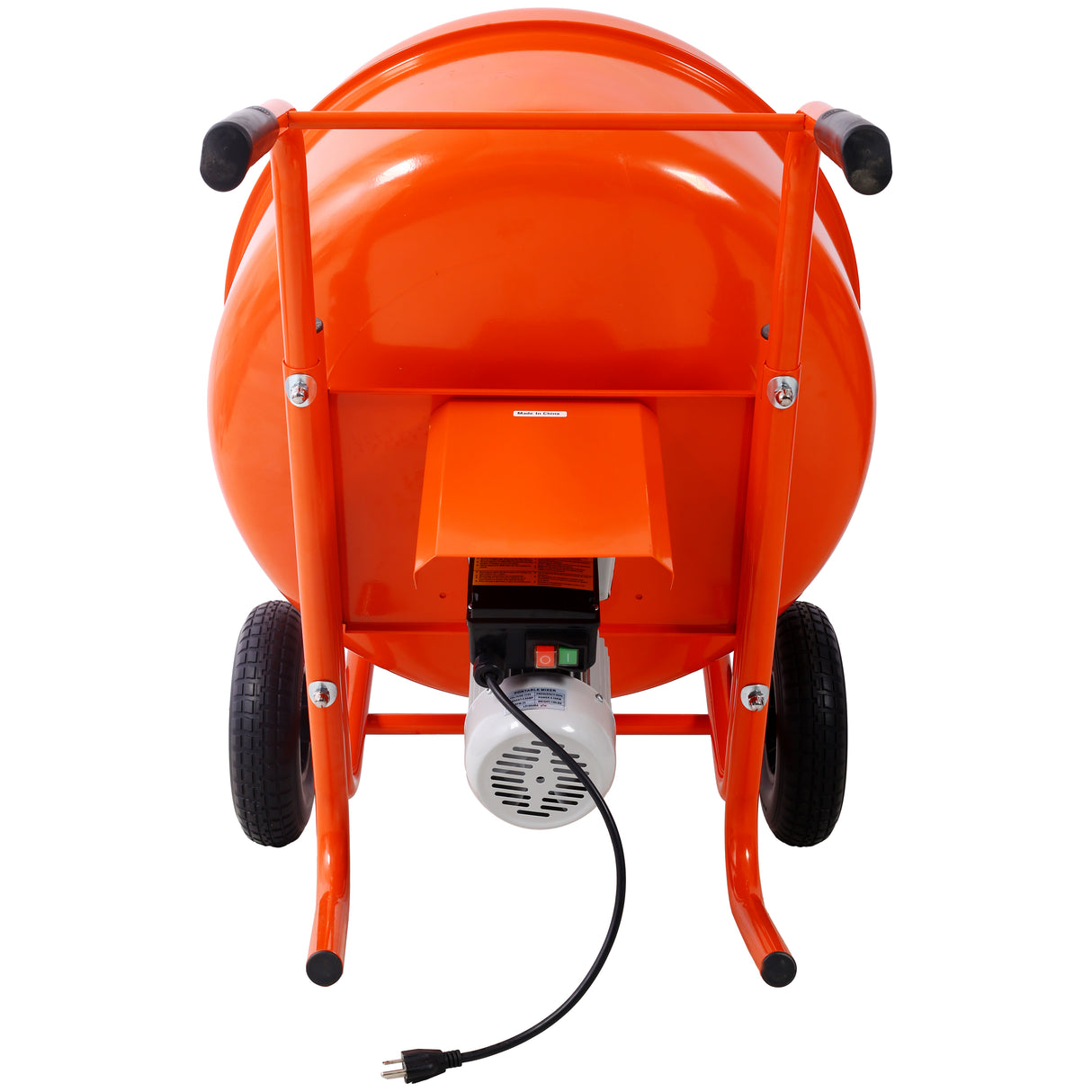 224L 8CUFT Horizontal Portable Cement Mixer Wheel Barrow Portable Cement Concrete Mixer 115V-60HZ