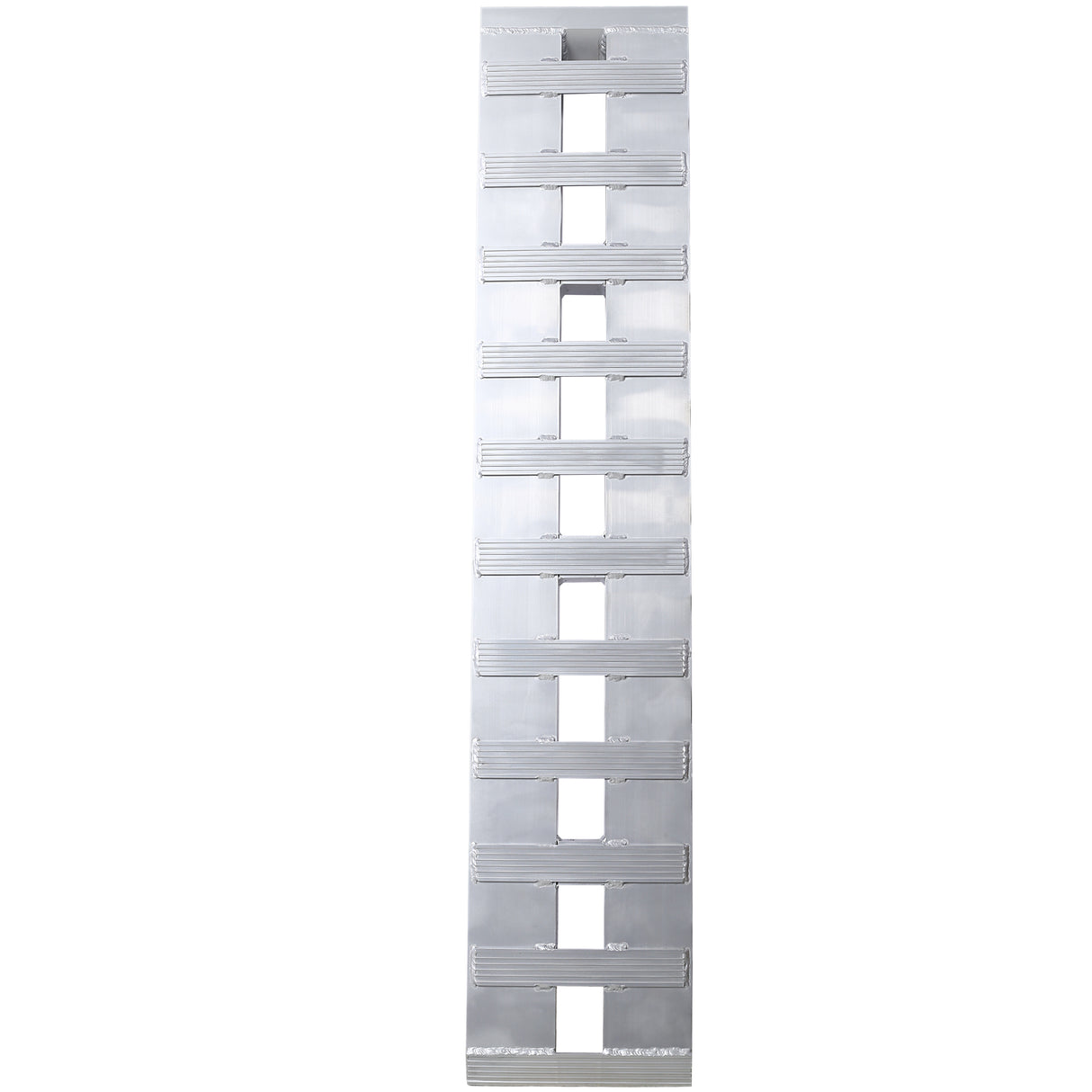 Rampas de servicio pesado de 1 par con extremo de fijación con gancho superior, carga universal 60" incógnita 12" 6600 LBS Aluminio--Plata